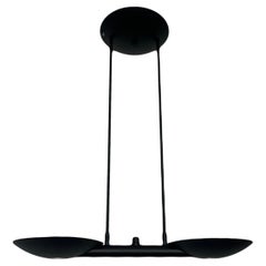 Lámpara de araña negra regulable de estilo posmoderno, diseñada por Leonardo Marelli para Estiluz, década de los 80