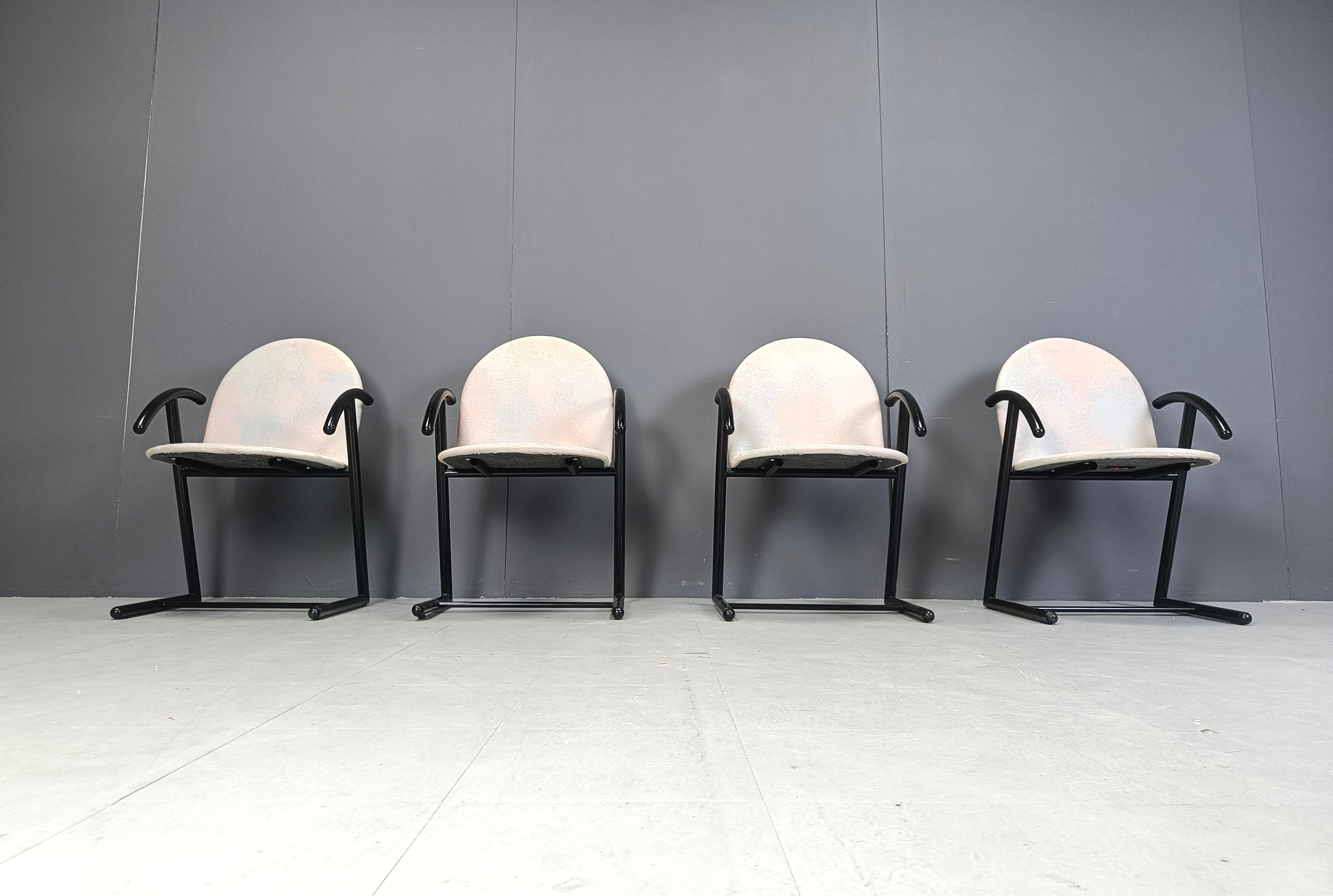 Belgian Postmodern dining chairs, 1980s For Sale