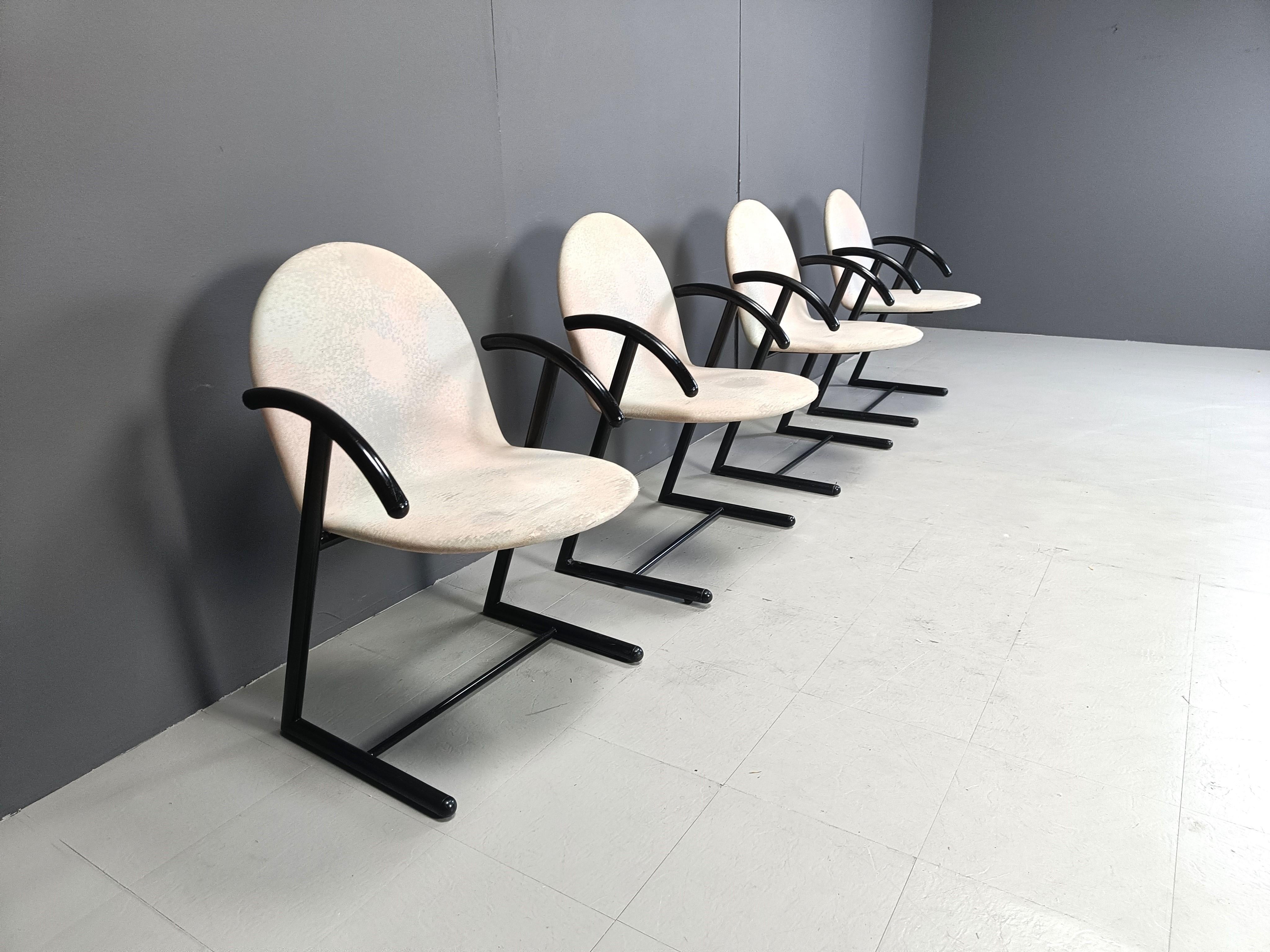 Late 20th Century Postmodern dining chairs, 1980s For Sale