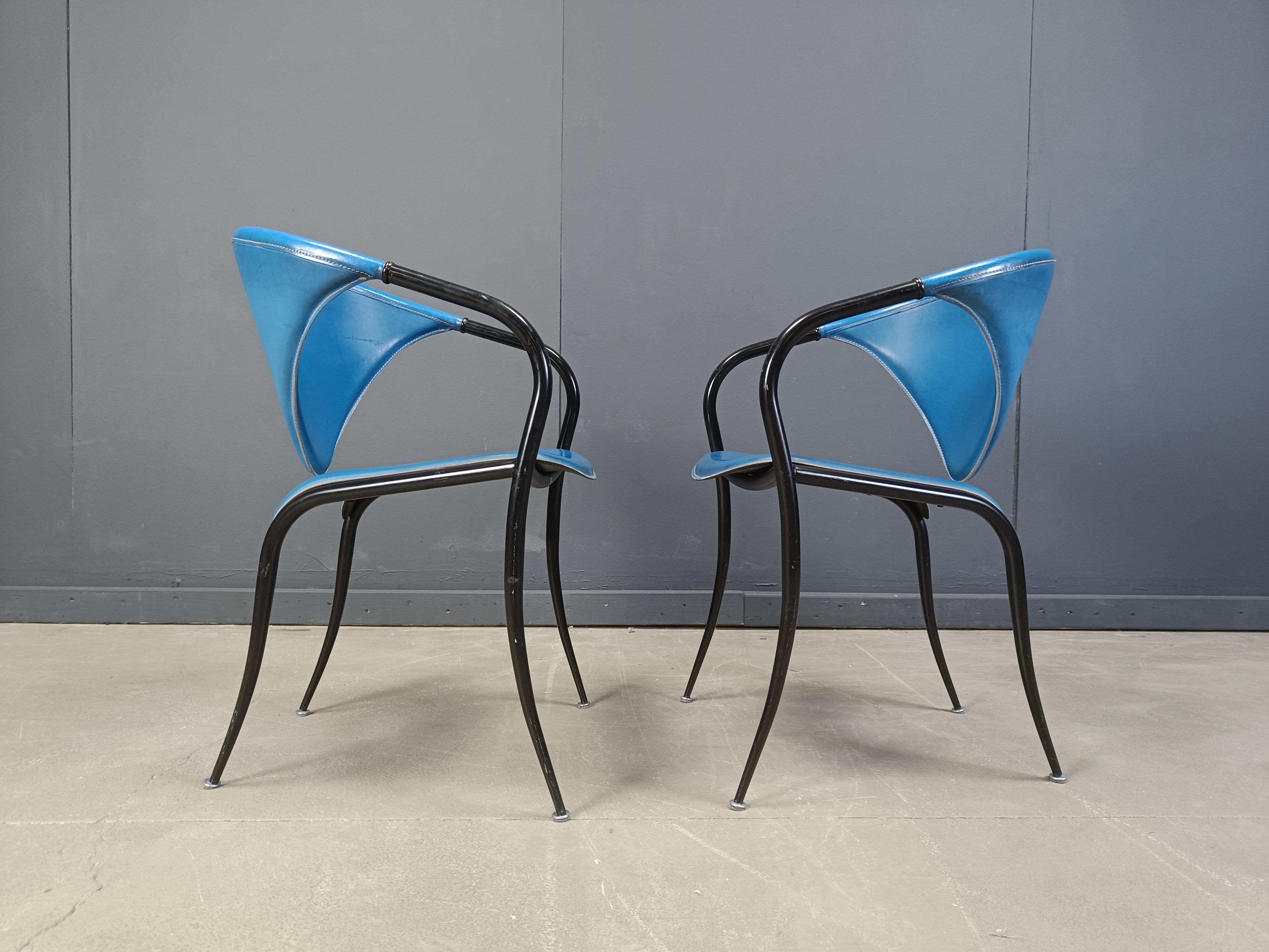 Sillas de comedor postmodernas de Naos italy, juego de 10 - Años 80 Italiano en venta