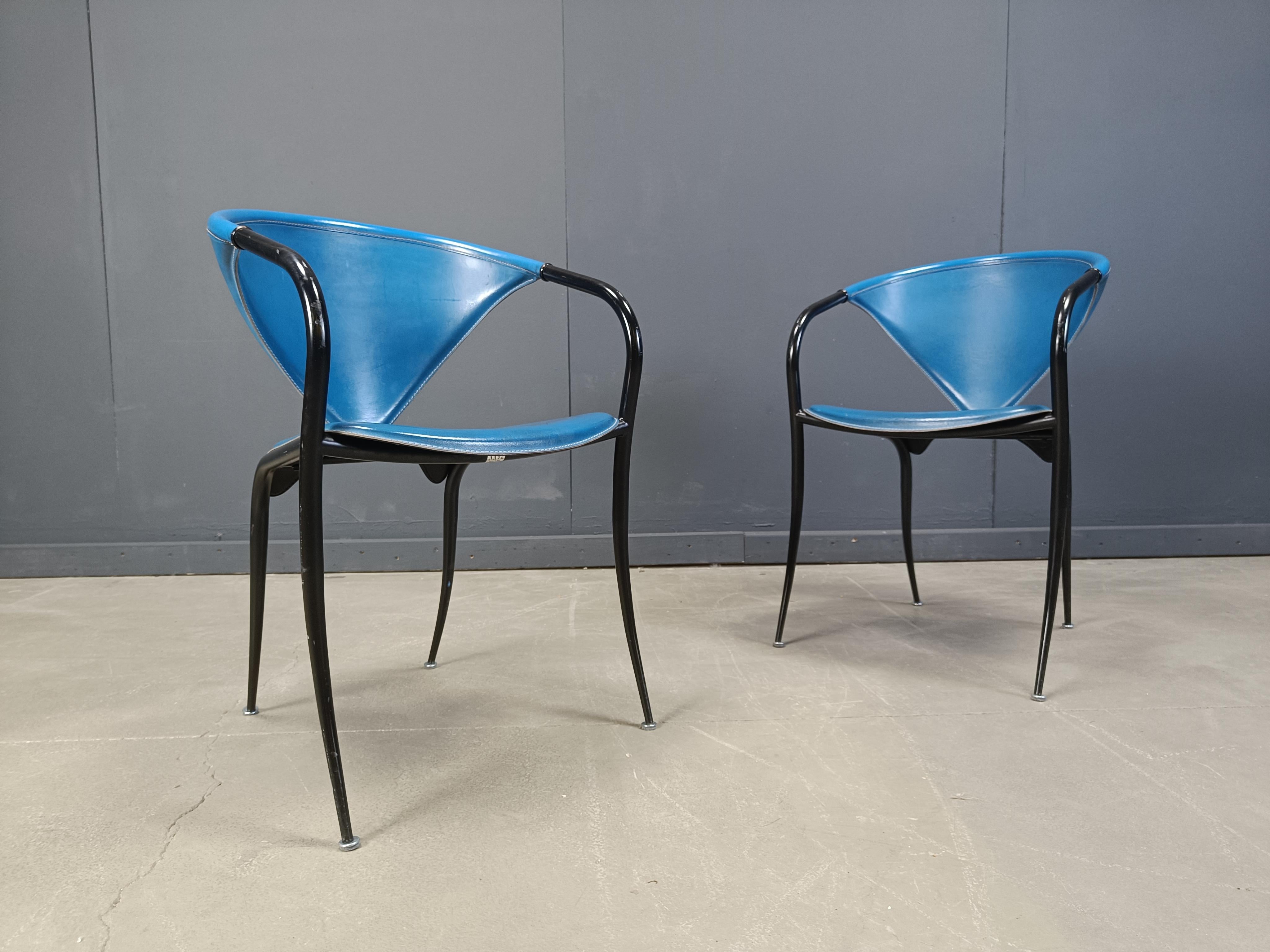 Sillas de comedor postmodernas de Naos italy, juego de 10 - Años 80 en Bastante bueno estado para la venta en Leuven, Vlaams Gewest