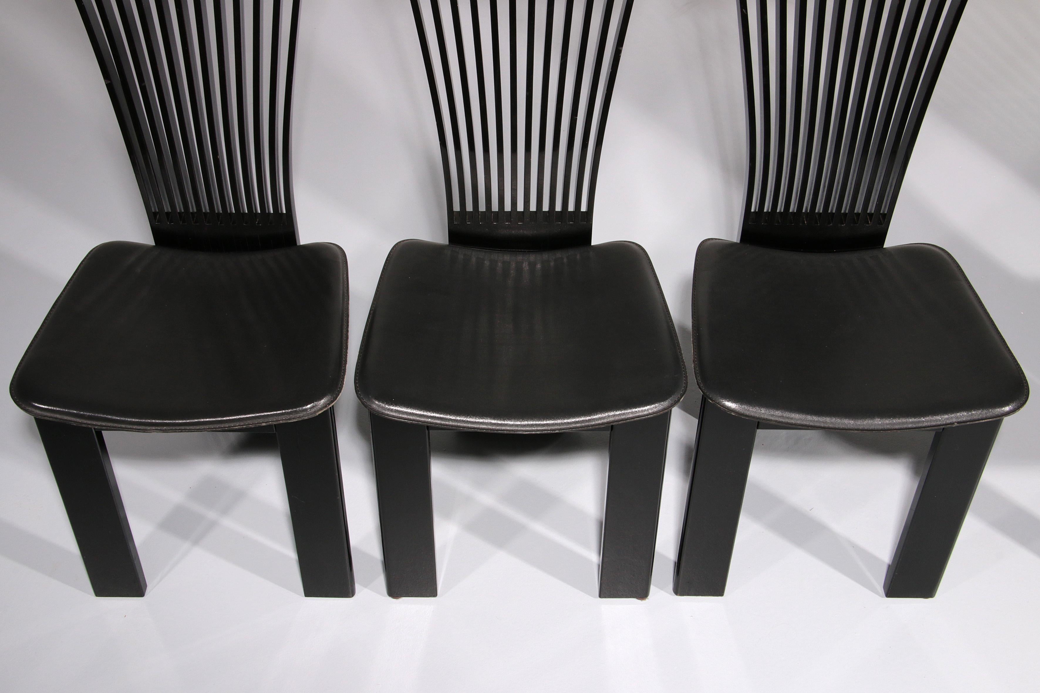 Wood Postmodern Dining Chairs by Pietro Costantini, Italy 1980s For Sale