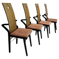 Postmodern Dining Chairs in the style of Pierre Cardin, Set of 4