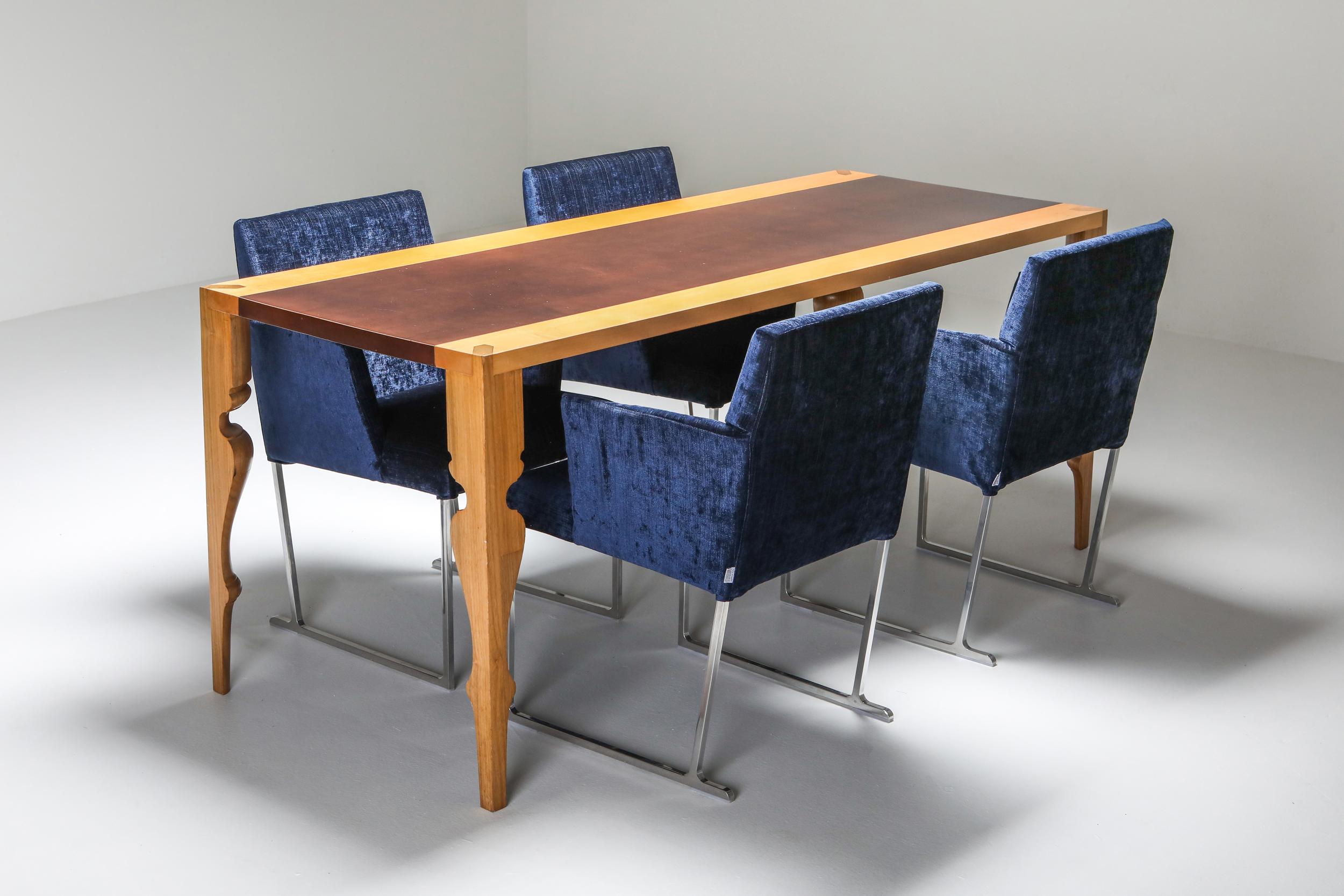 Belgian Postmodern Dining Table by Dirk Meylaerts For Sale