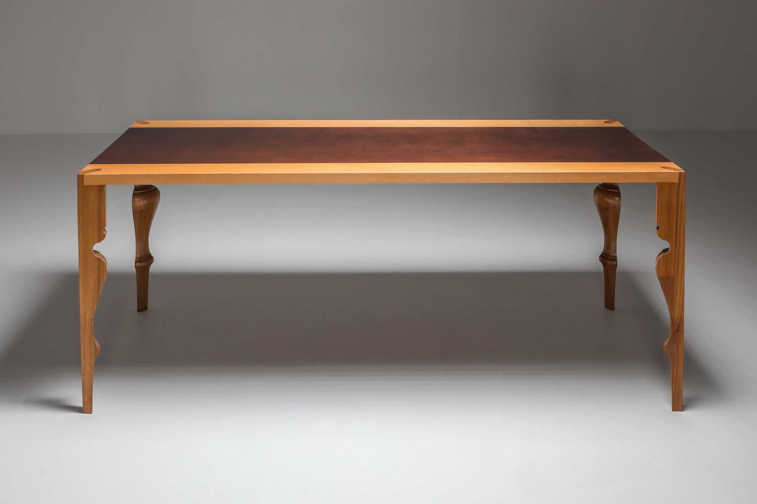 Postmodern Dining Table by Dirk Meylaerts In Excellent Condition For Sale In Antwerp, BE