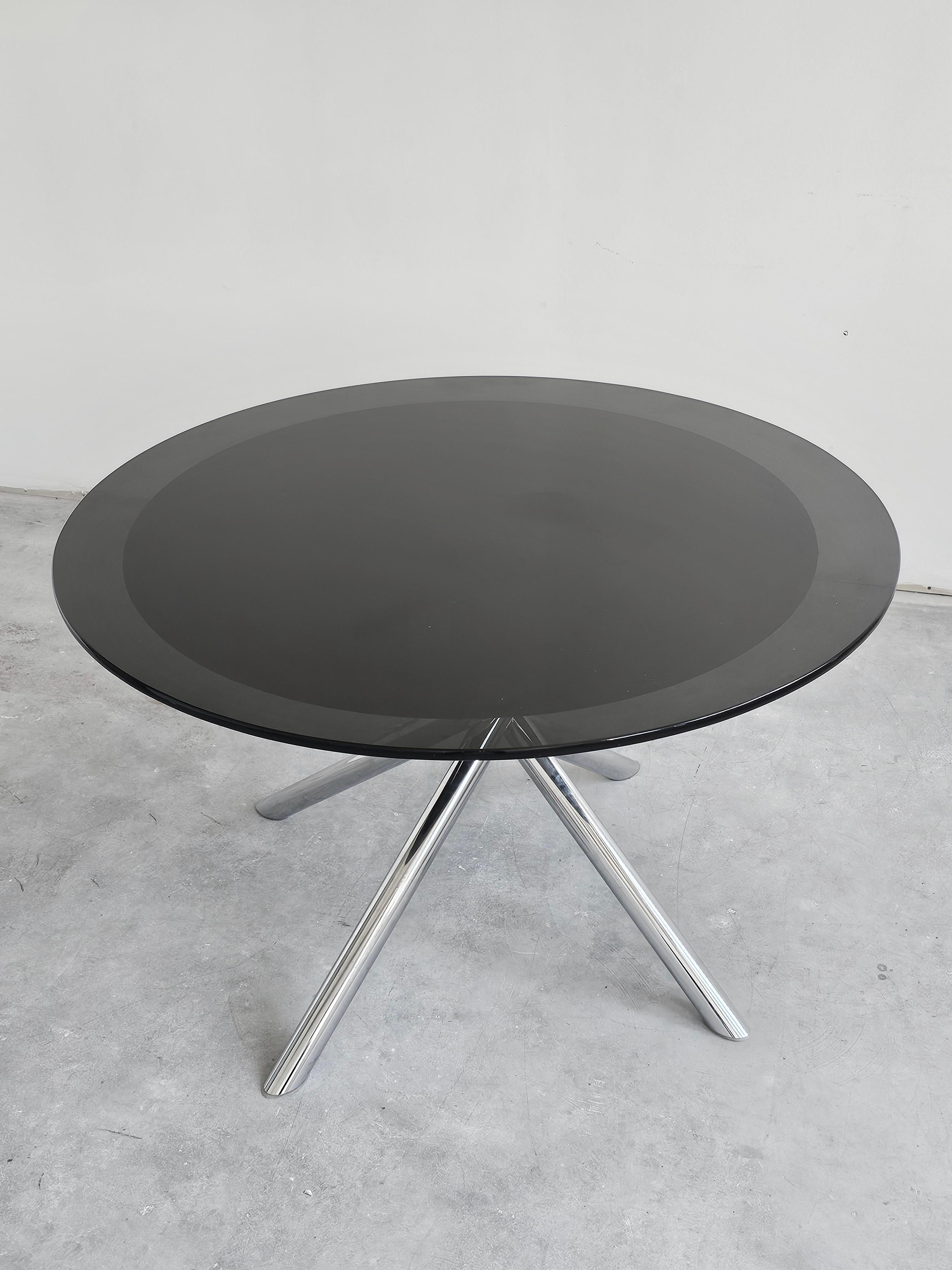 Glass Postmodern Dining Table 