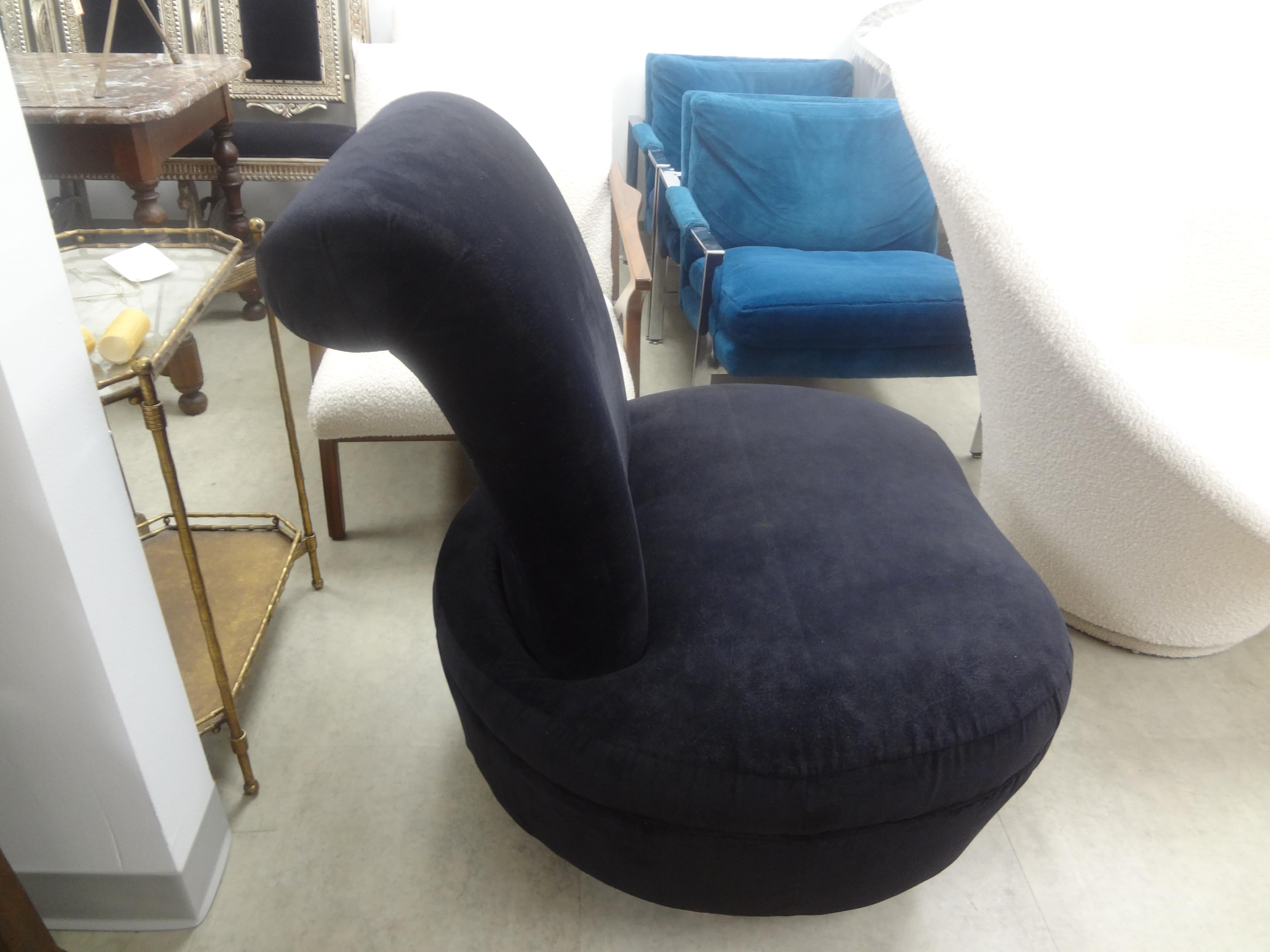 Postmodern Directional Furniture Style Swivel Chair For Sale 2
