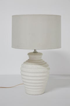 Postmodern Distressed Plaster Ribbed Table Lamp by Elite, 1993