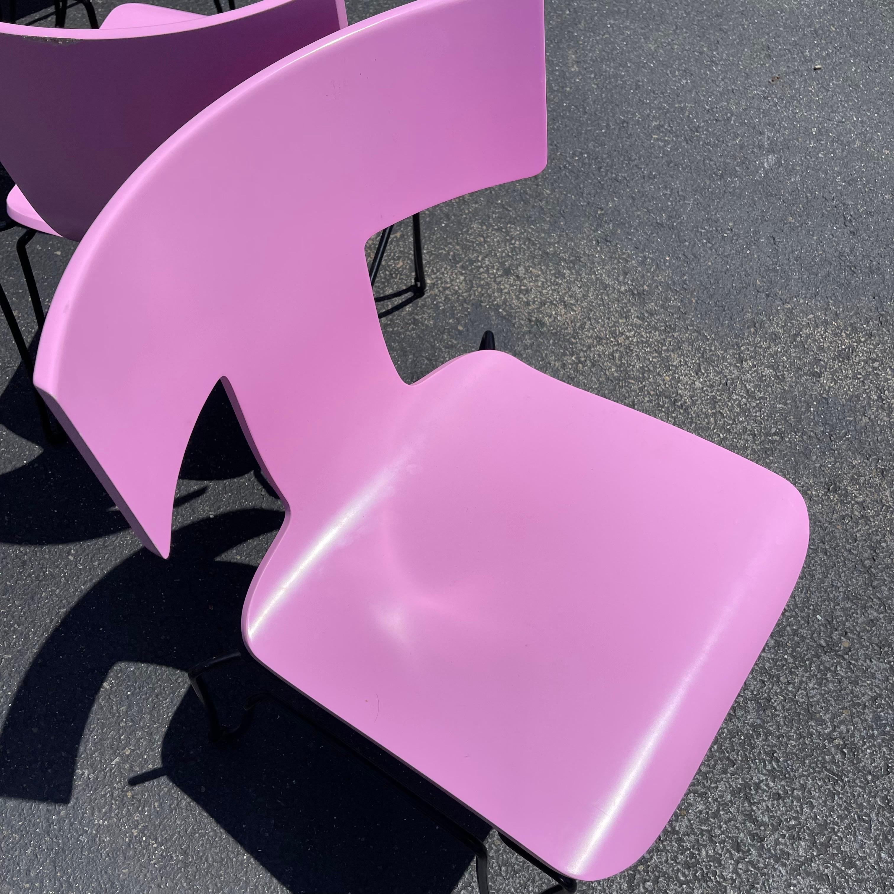 Postmodern Donghia Anziano Pink Bentwood Klismos Chair by John Hutton, Set of 4 For Sale 1