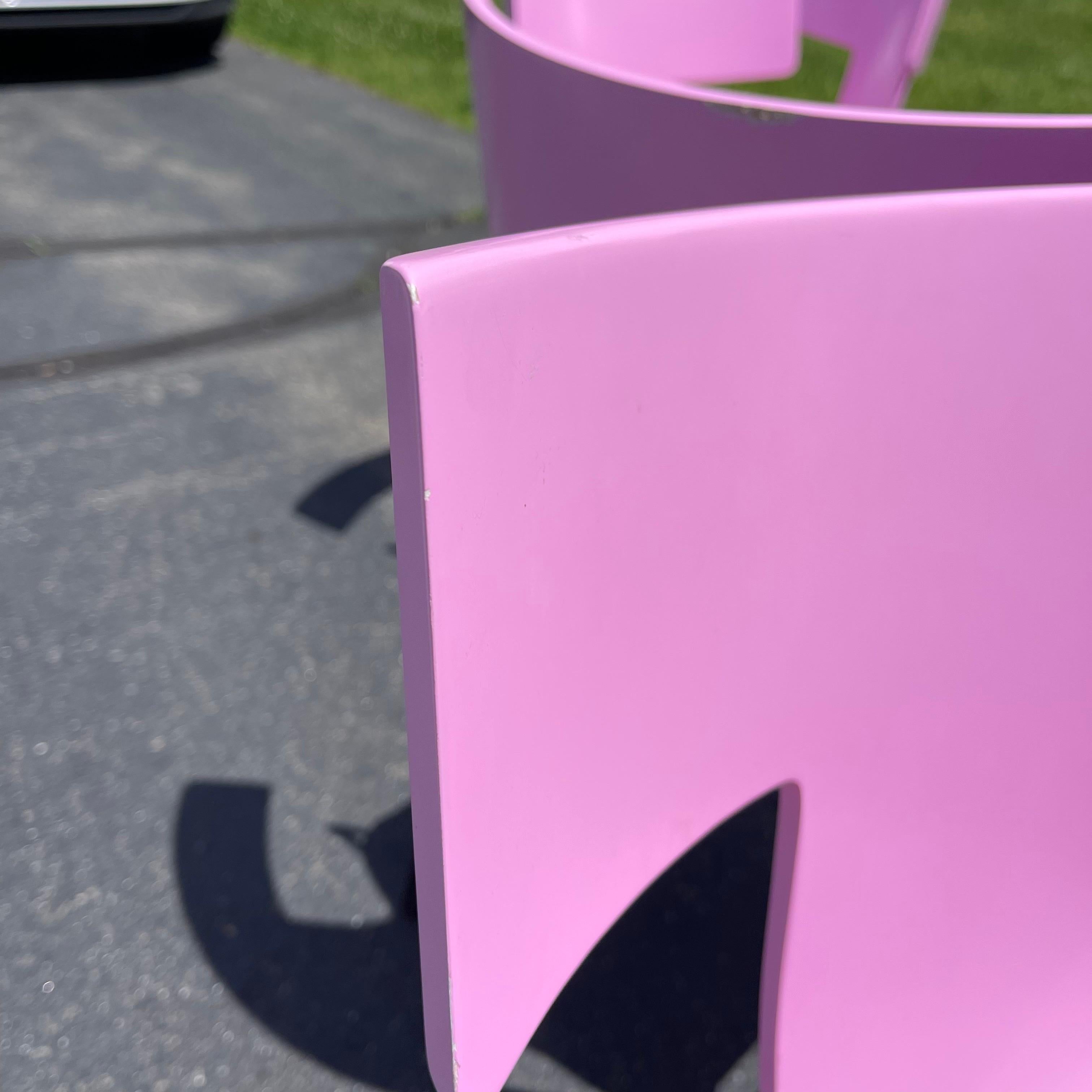 Postmodern Donghia Anziano Pink Bentwood Klismos Chair by John Hutton, Set of 4 For Sale 3