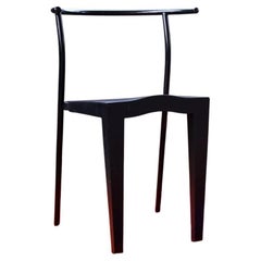 Vintage Postmodern Black Dr. Glob Accent Chair Designed by Philippe Starck Kartell 1980s