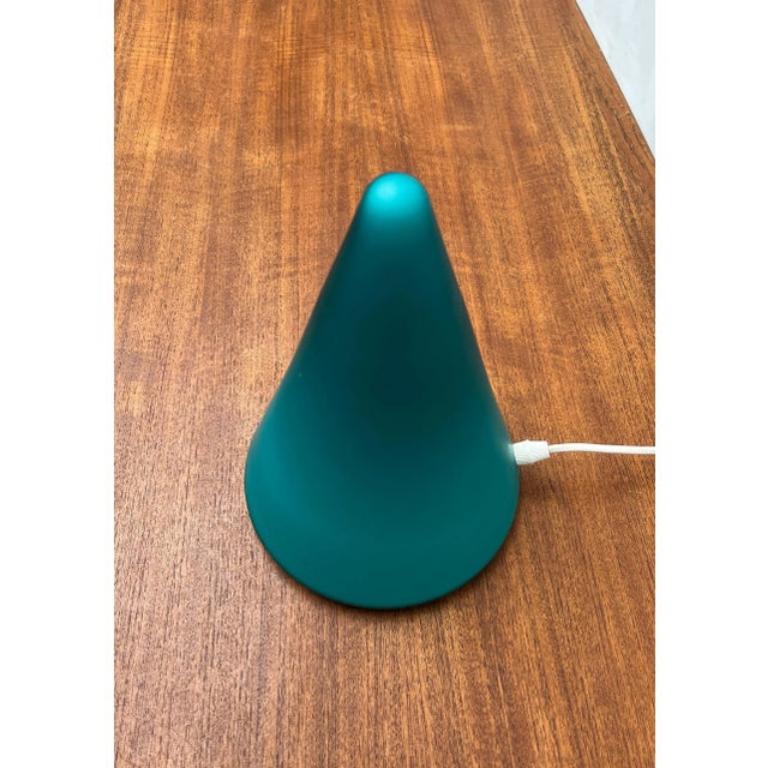 Postmodern Dutch Glass Cone Table Lamp from Mobo Light, Holland, 1980s For Sale 5