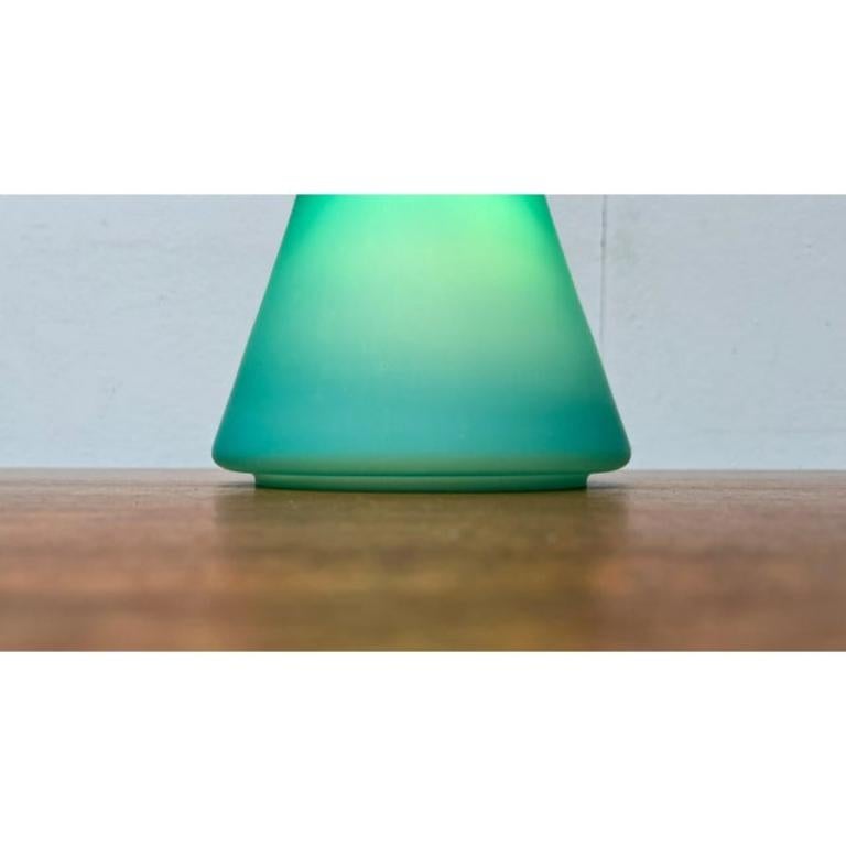 Postmodern Dutch Glass Cone Table Lamp from Mobo Light, Holland, 1980s For Sale 3
