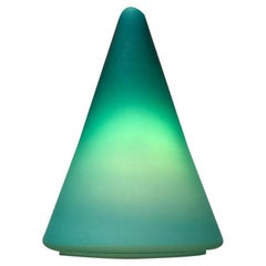 Postmodern Dutch Glass Cone Table Lamp from Mobo Light, Holland, 1980s