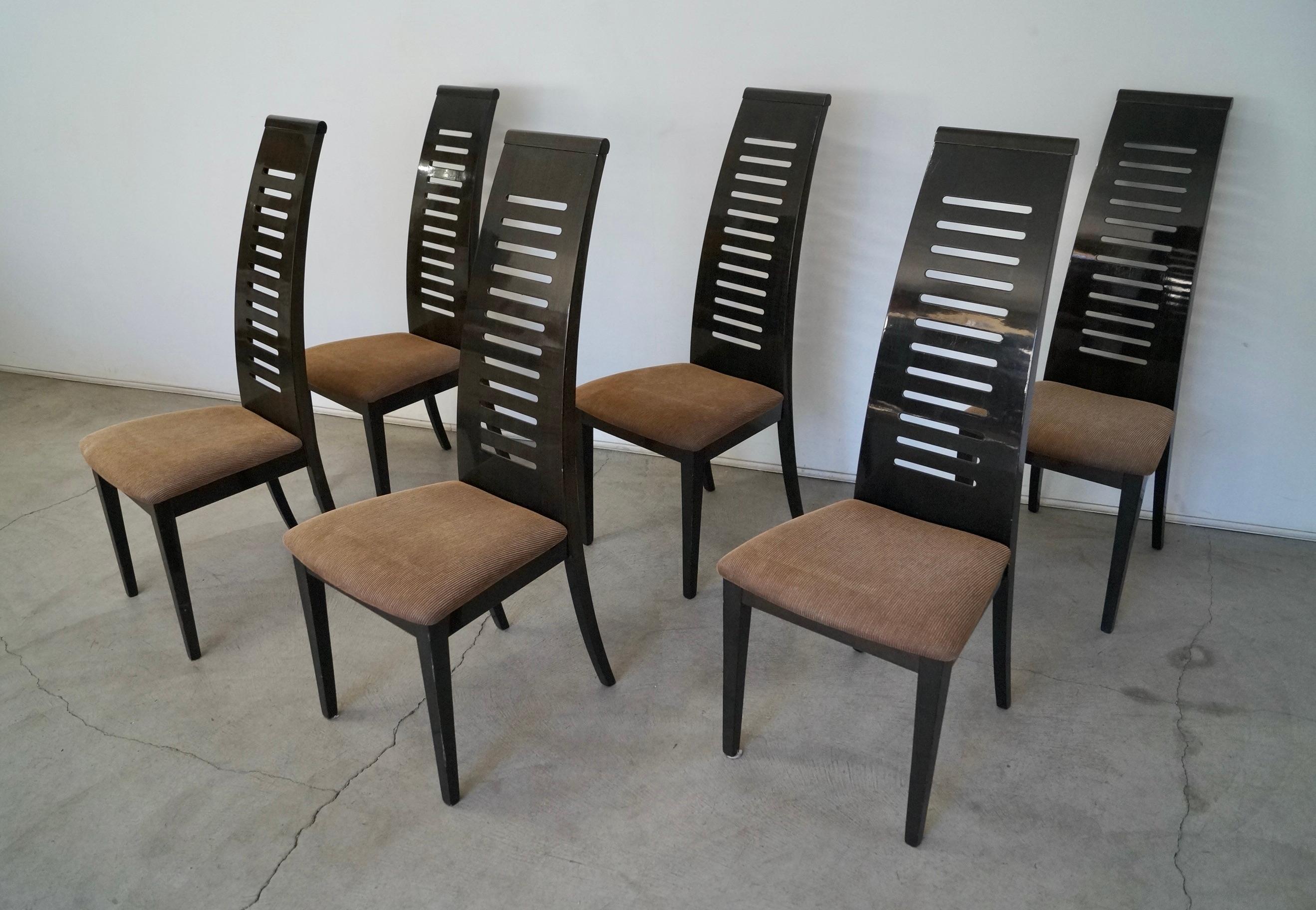 Chaises de salle à manger postmodernes Ello Furniture de Pietro Costantini - Lot de 6 en vente 2