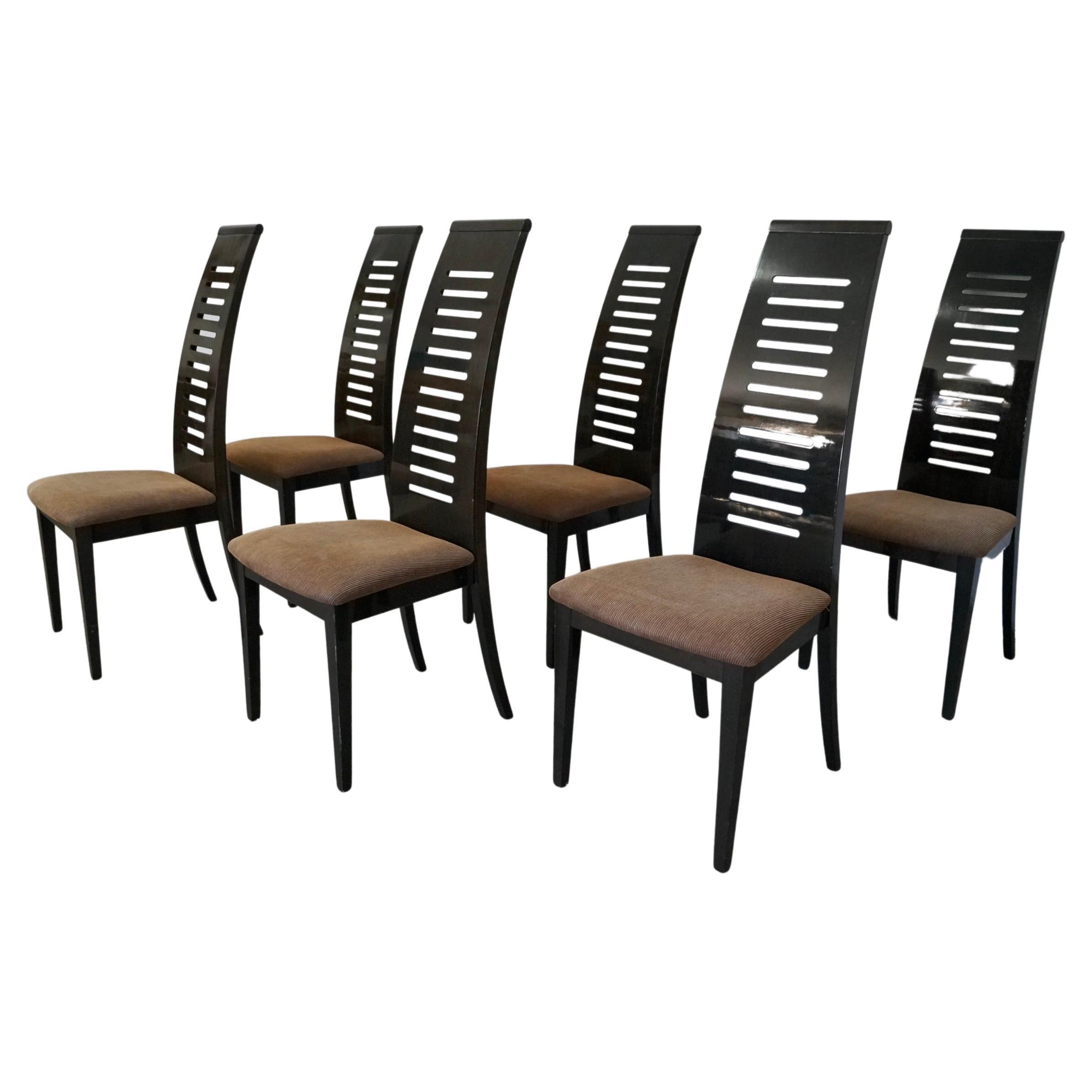 Chaises de salle à manger postmodernes Ello Furniture de Pietro Costantini - Lot de 6 en vente