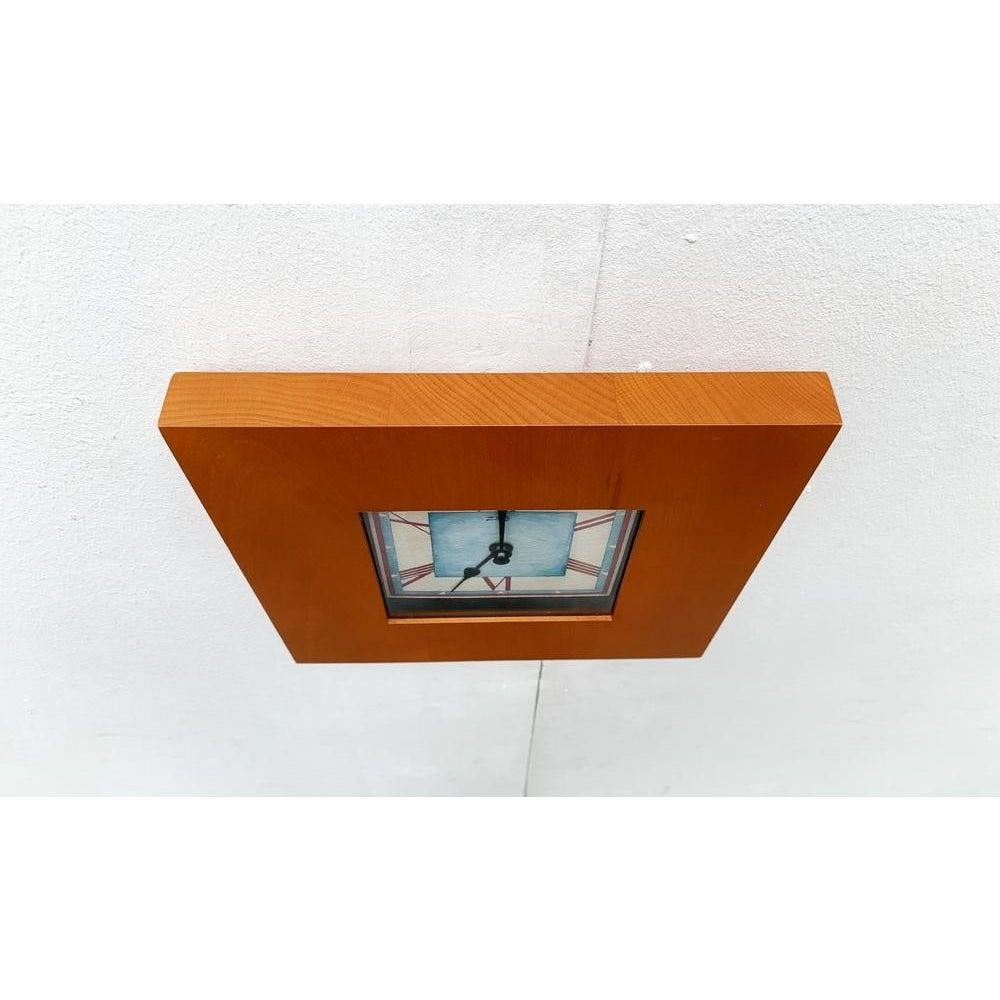 Métal Horloge murale anglaise postmoderne de Ziro, années 1980 en vente