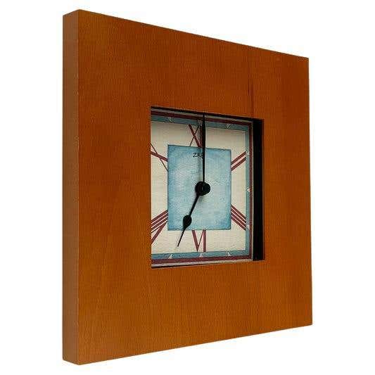 1980s Postmodern Black and Yellow Rexite Zero 980 Wall Clock For Sale ...