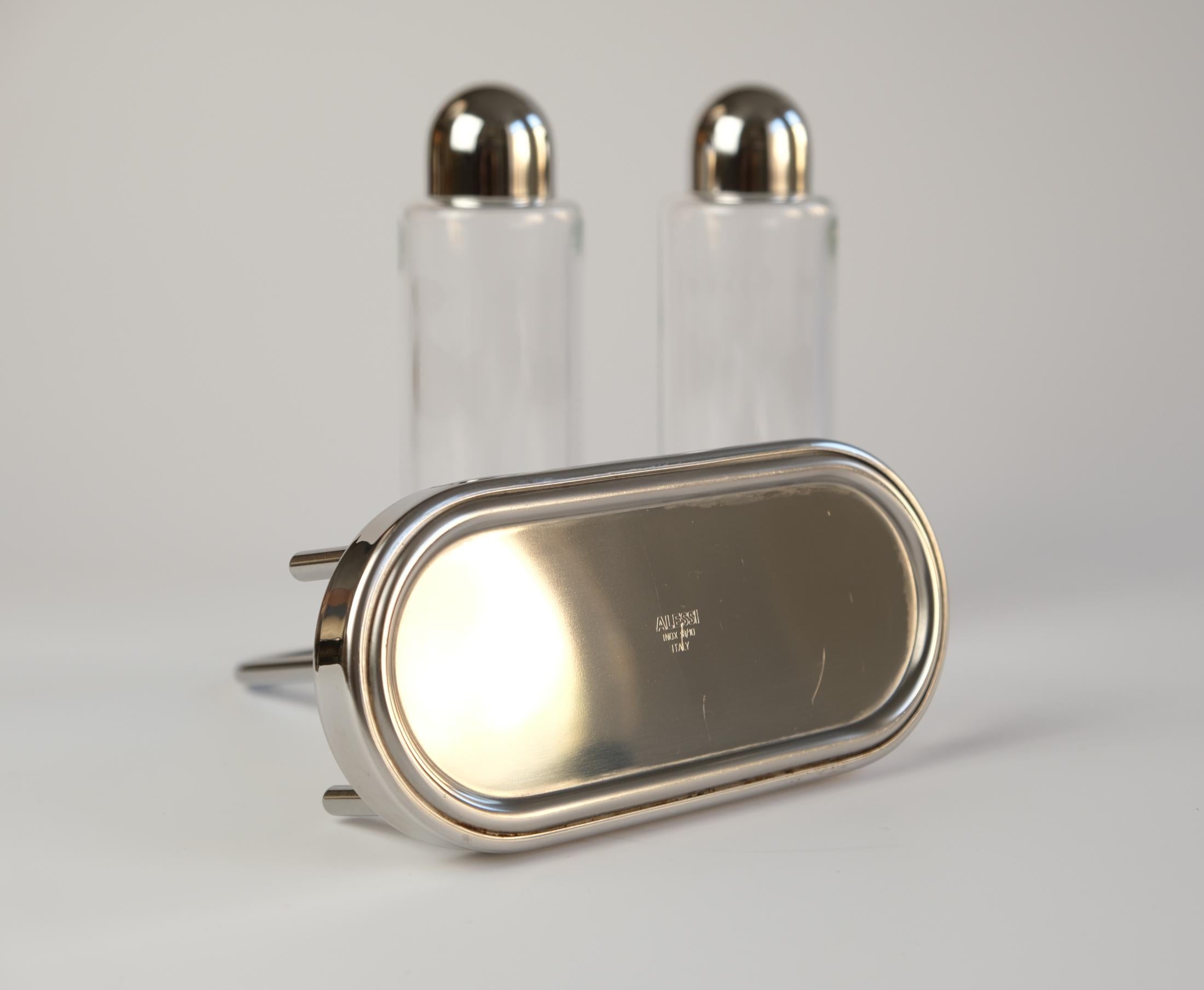 Postmodern Ettore Sottsass Model 5074 Oil & Vinegar Set for Alessi, Italy 1978 For Sale 8