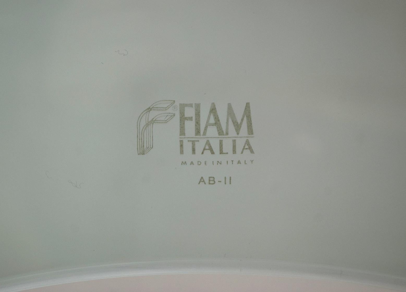 Postmodern Fabio Di Bartolomei Curved Glass Coffee Table 
