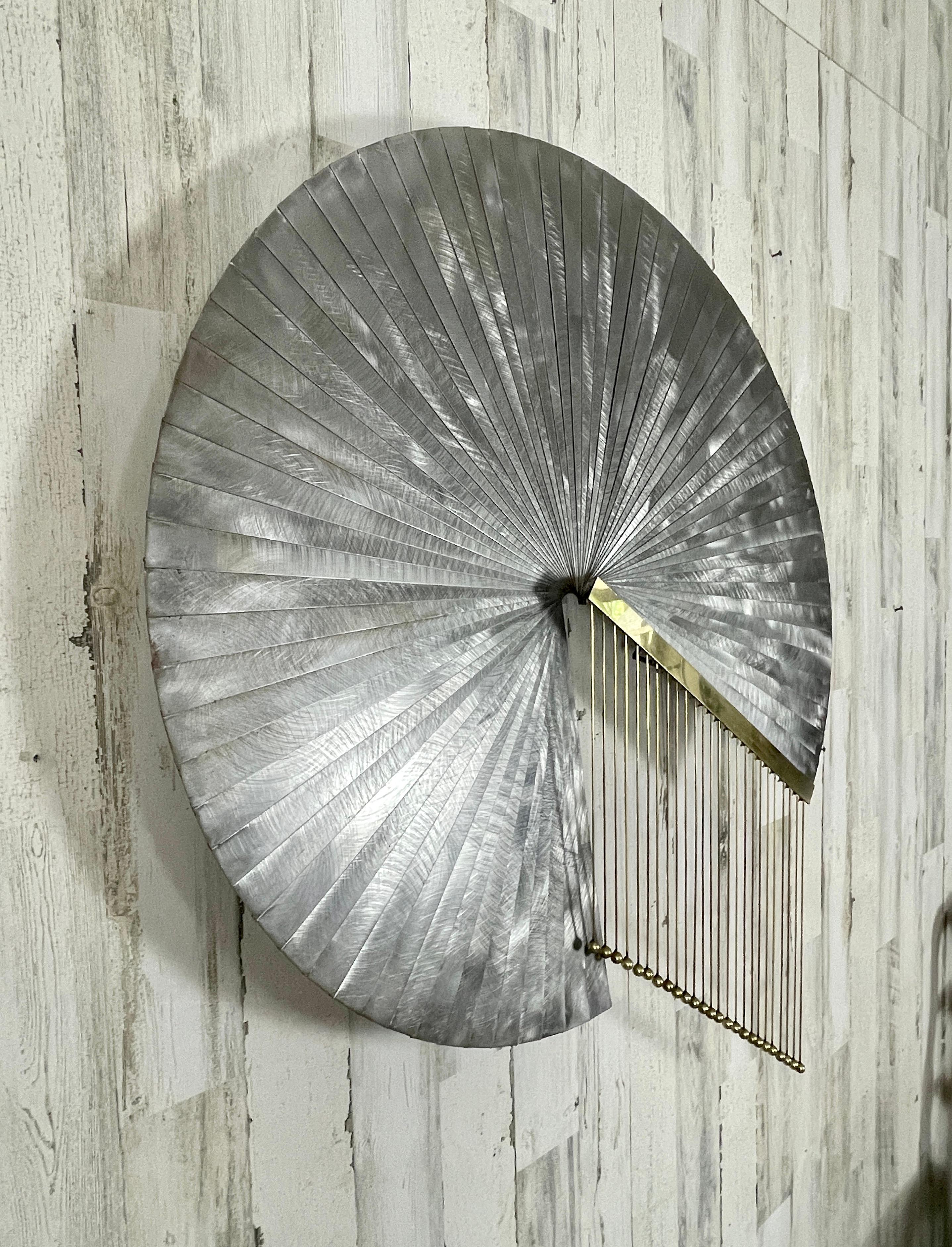 20th Century Postmodern Fanned Steel Wall Sculpture For Sale