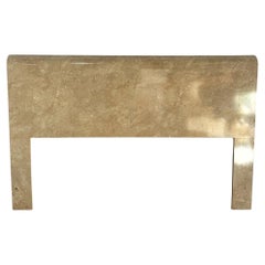 Cabecero Reina Postmoderno Faux Tan/Beige Laminado Mármol Cascada