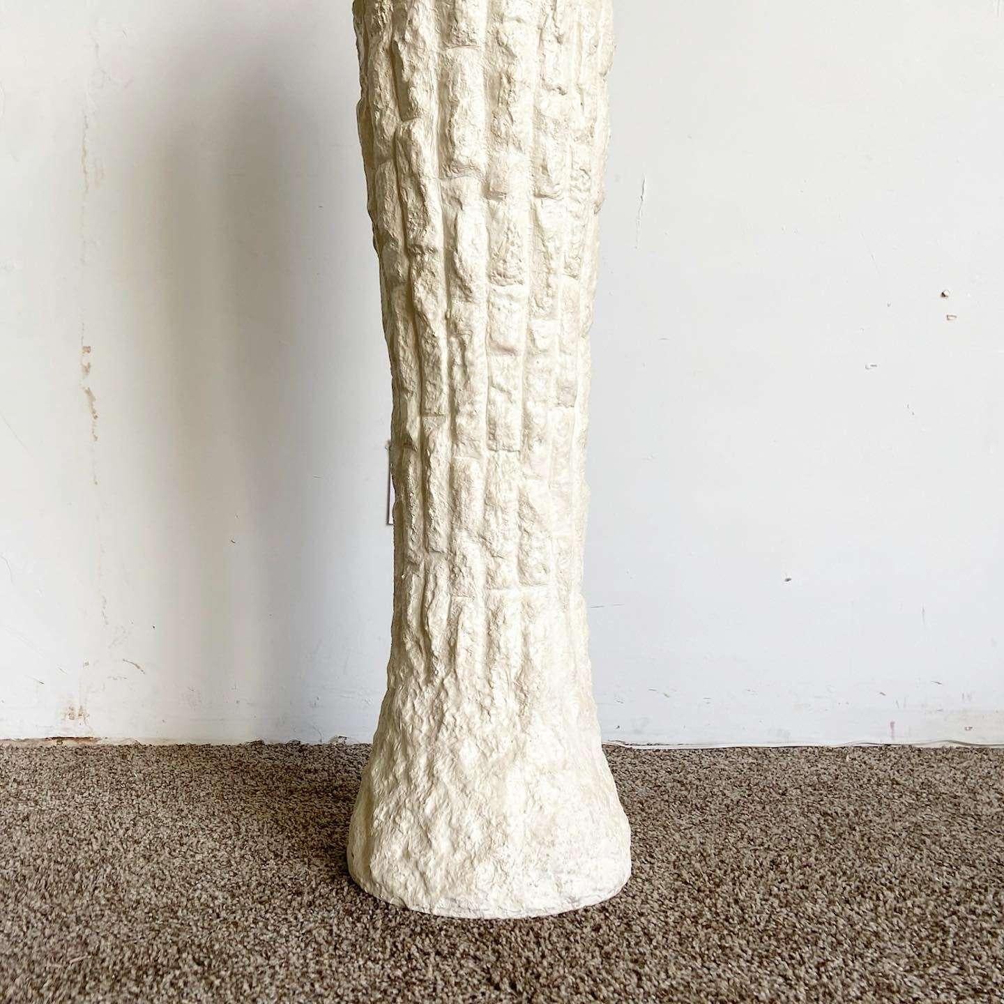 Postmodern Faux Tessellated Stone Floor Lamp For Sale 1