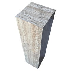Postmodern Faux Travertine Laminate Pedestal by Austin Productions, Circa 1980's