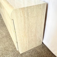 Postmodern Faux Travertine Laminate Waterfall Dresser