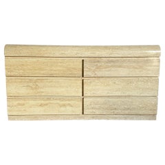 Postmodern Faux Travertine Laminate Waterfall Dresser