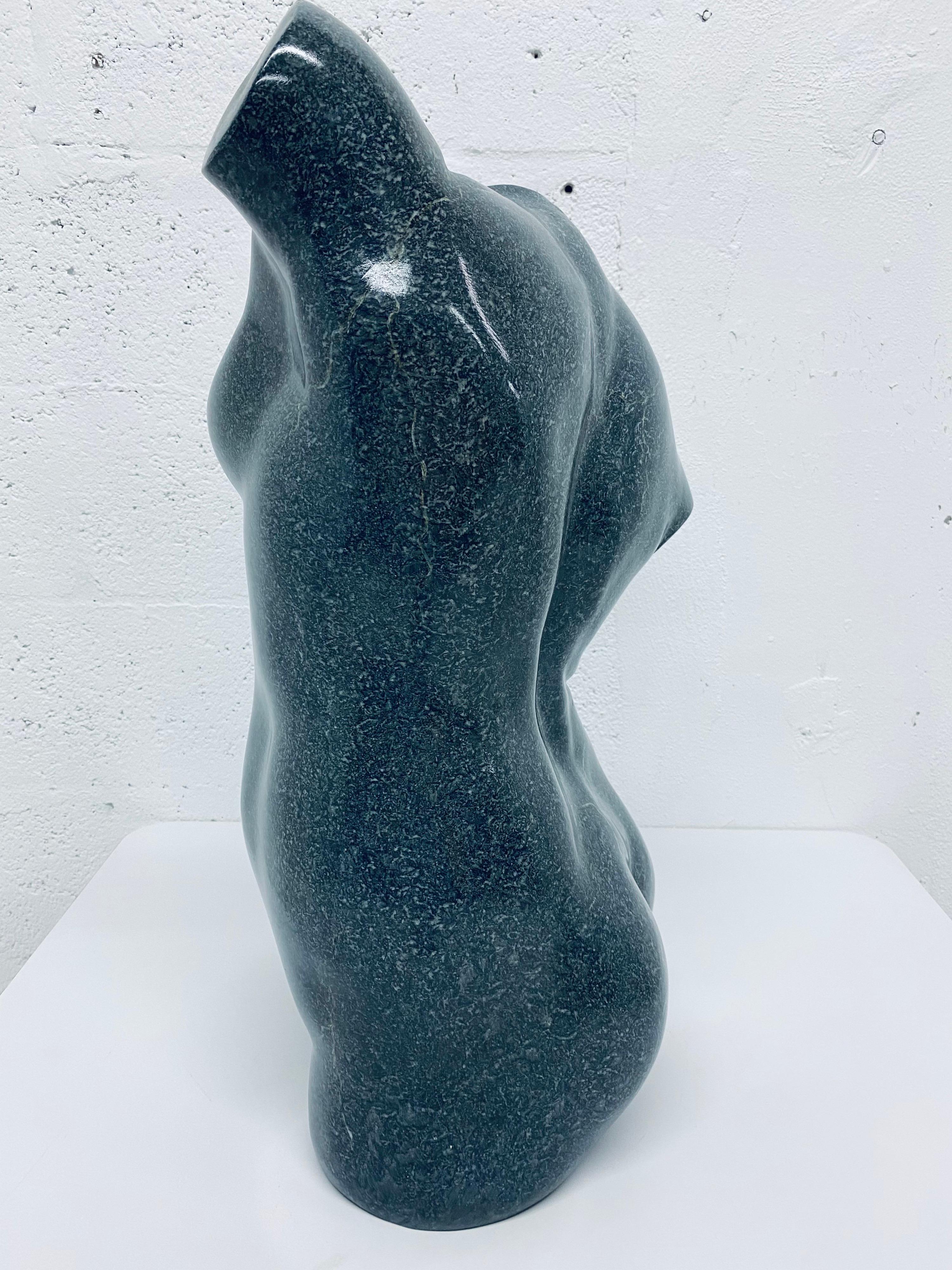 Late 20th Century Postmodern Female Resin Bust with Gray Speckled Lacquer Finish, 1980s