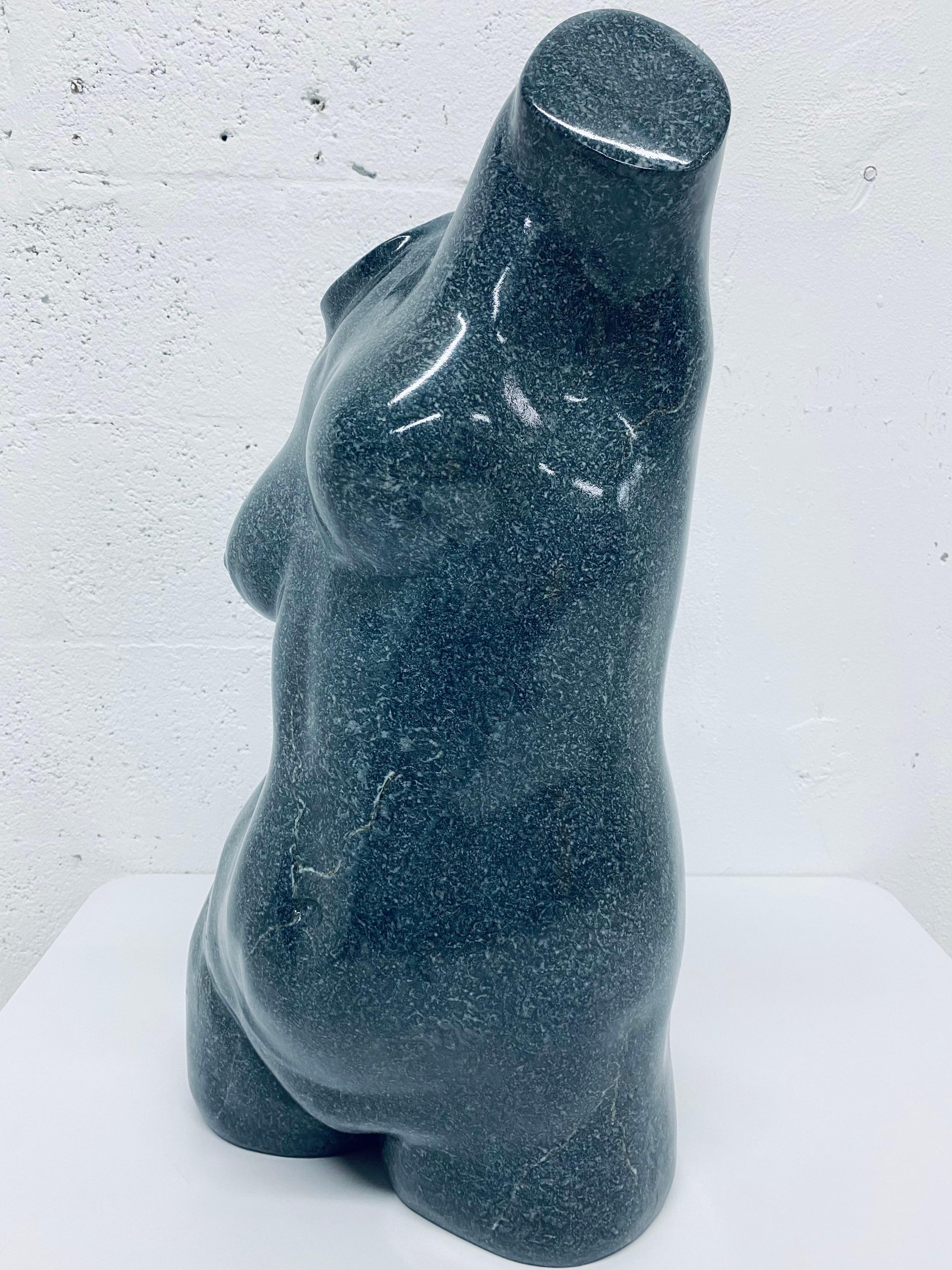 Fiberglass Postmodern Female Resin Bust with Gray Speckled Lacquer Finish, 1980s