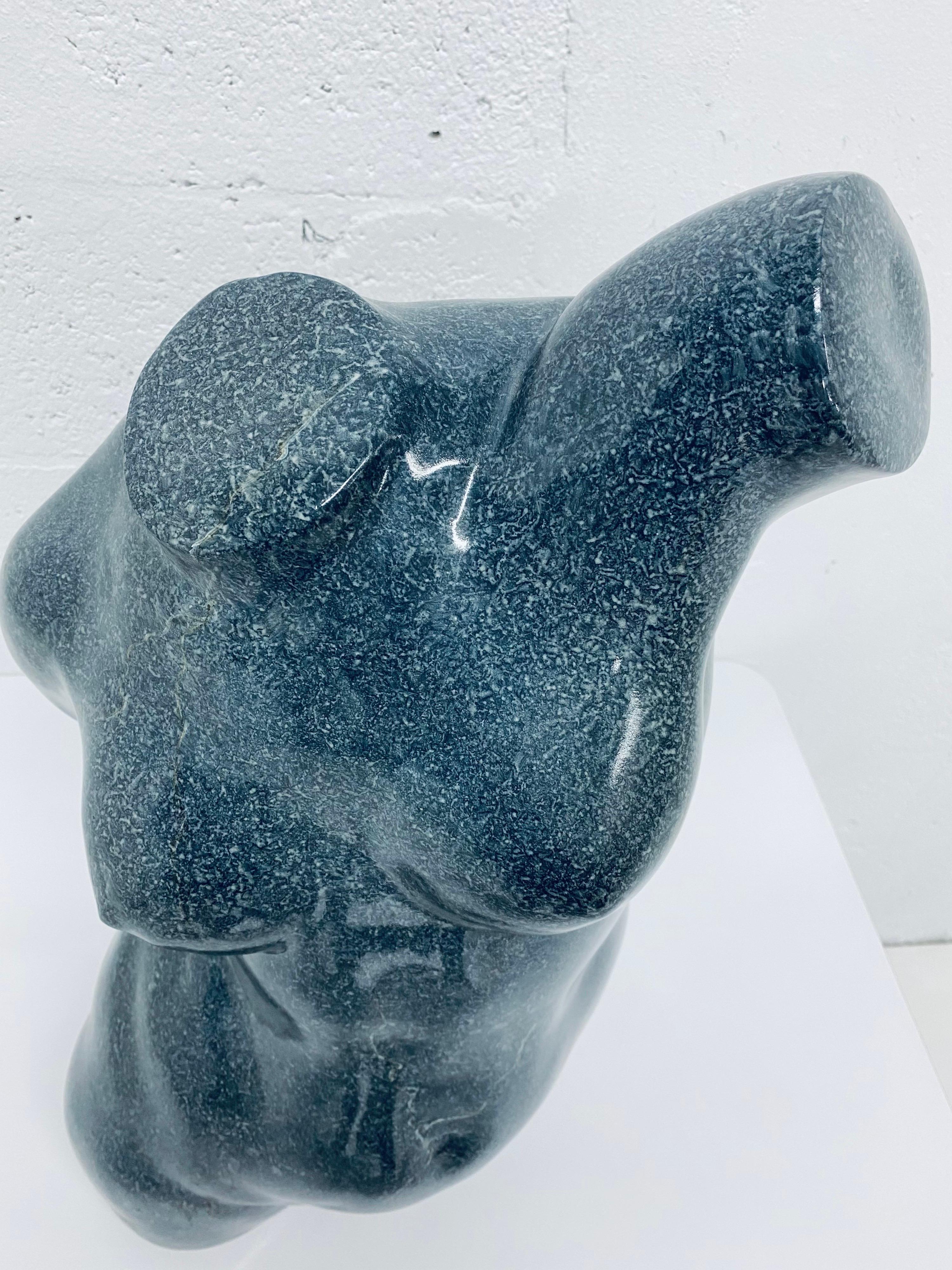 Postmodern Female Resin Bust with Gray Speckled Lacquer Finish, 1980s 1