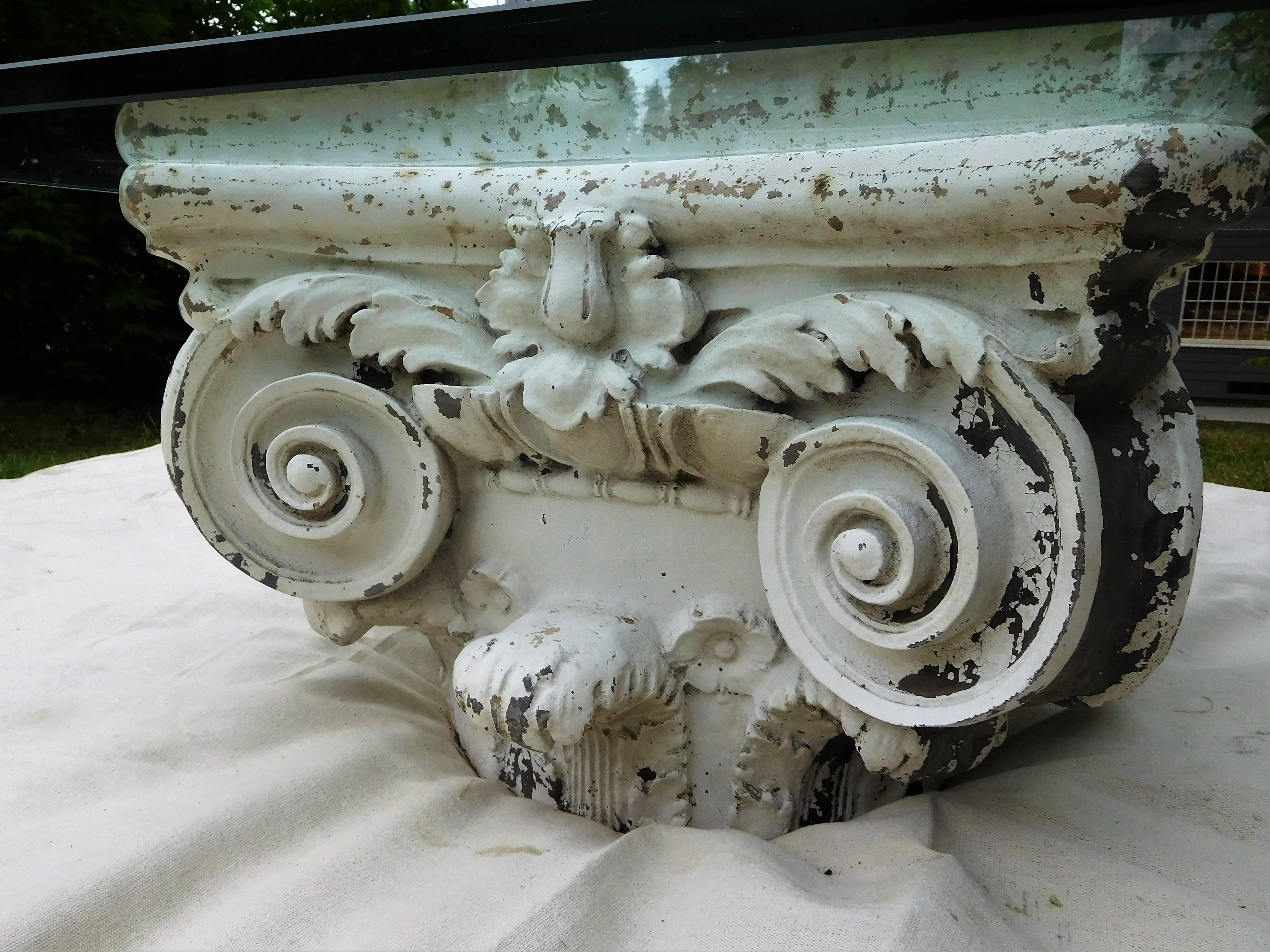 Postmodern Fiberglass Coffee Table after a Corinthian Capital, Italy, 1965 For Sale 2