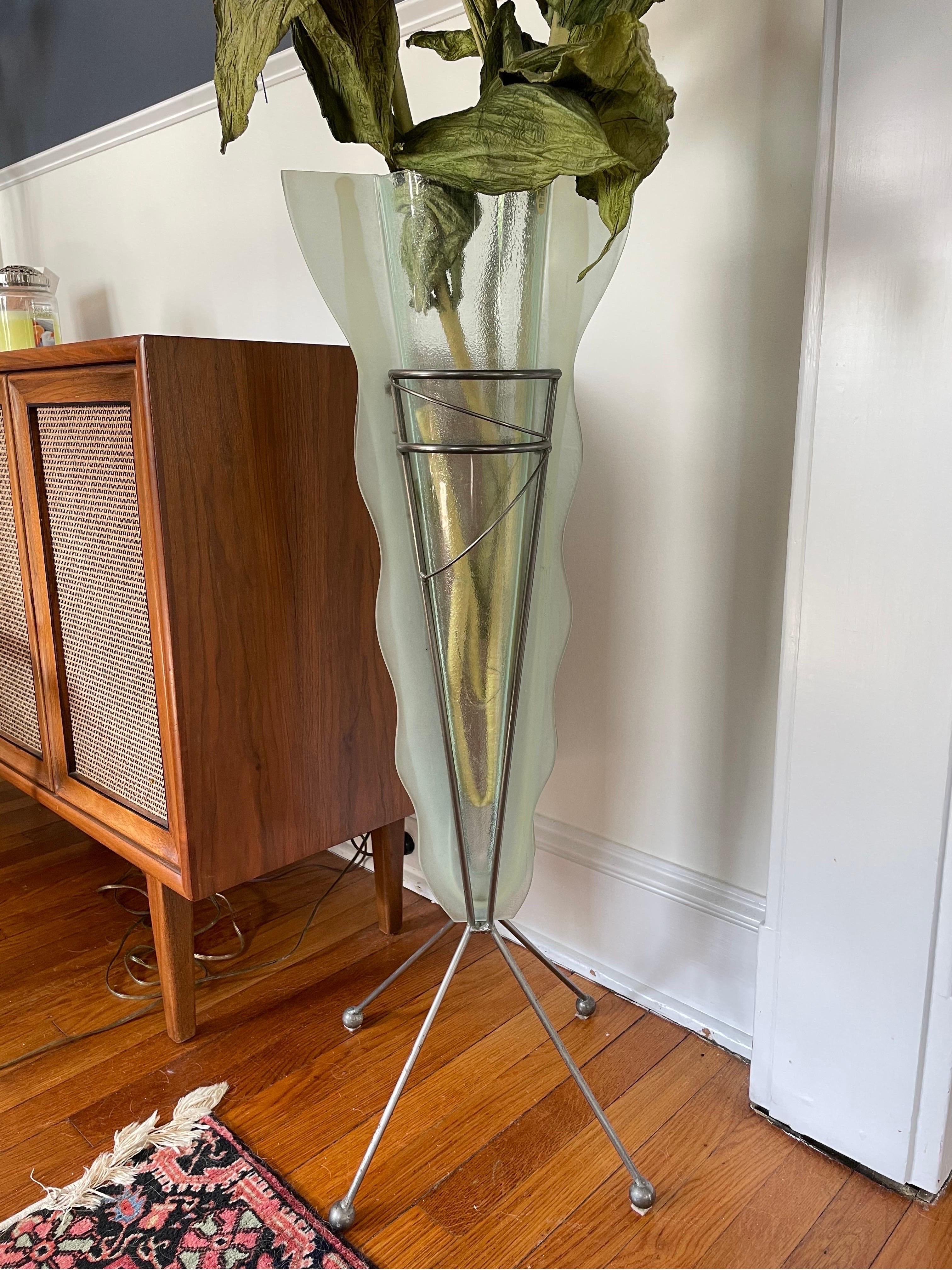 Post-Modern Postmodern Floor Vase Artificial Floral Arrangement