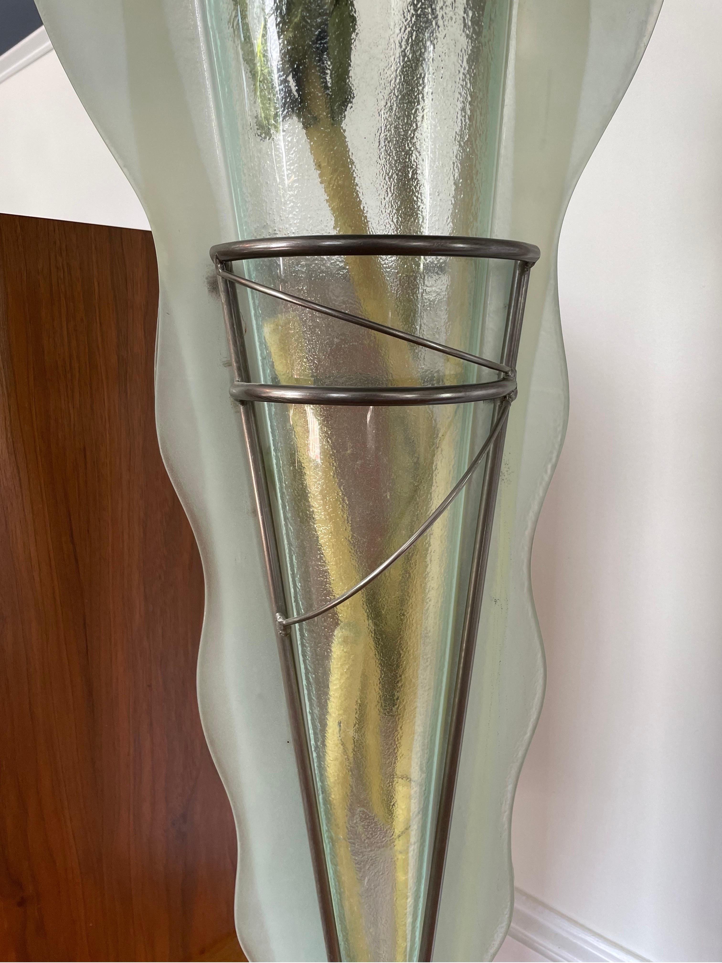 Postmodern Floor Vase Artificial Floral Arrangement In Good Condition In W Allenhurst, NJ