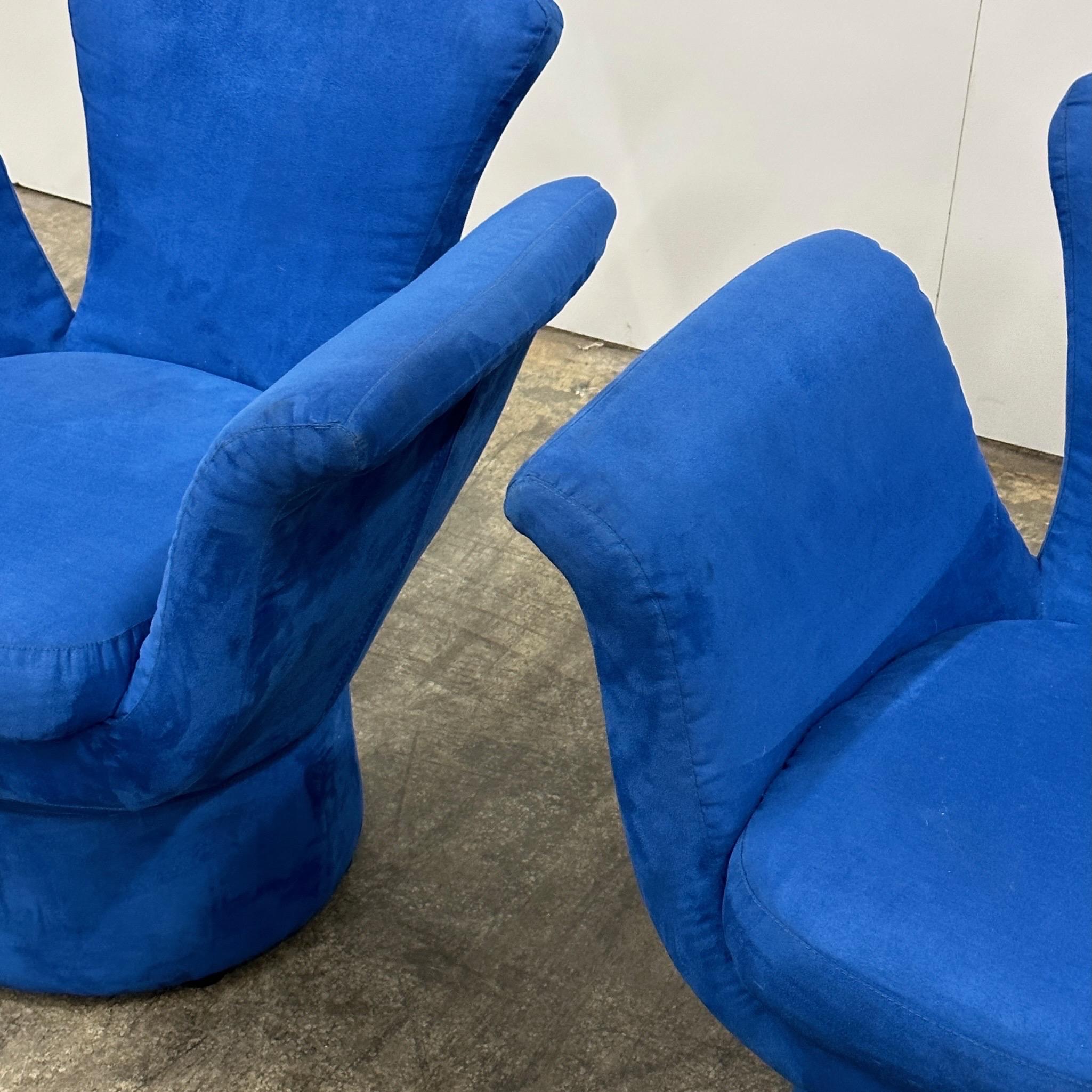 Postmodern Flower Lounge Chairs In Good Condition For Sale In Chicago, IL