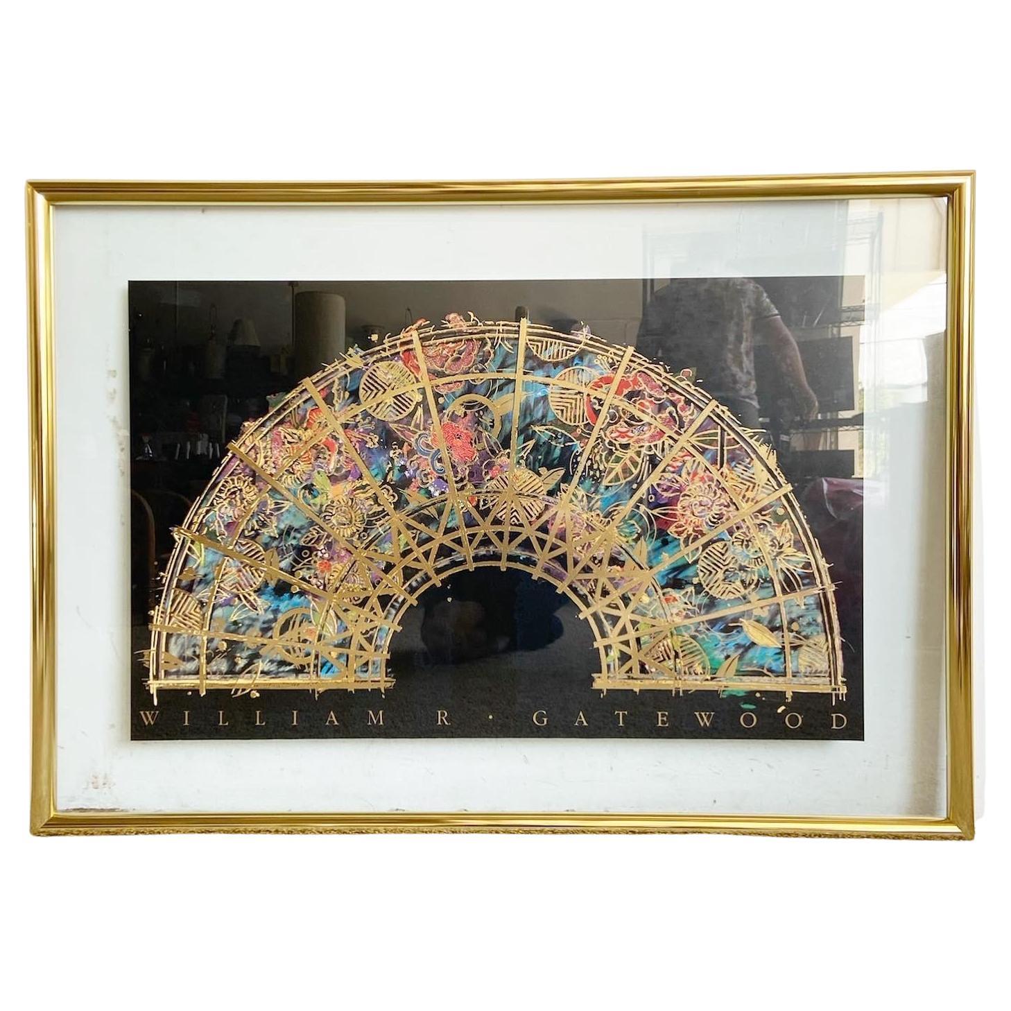 Postmodern Framed Print by William Gatewood - Lotus Fan For Sale