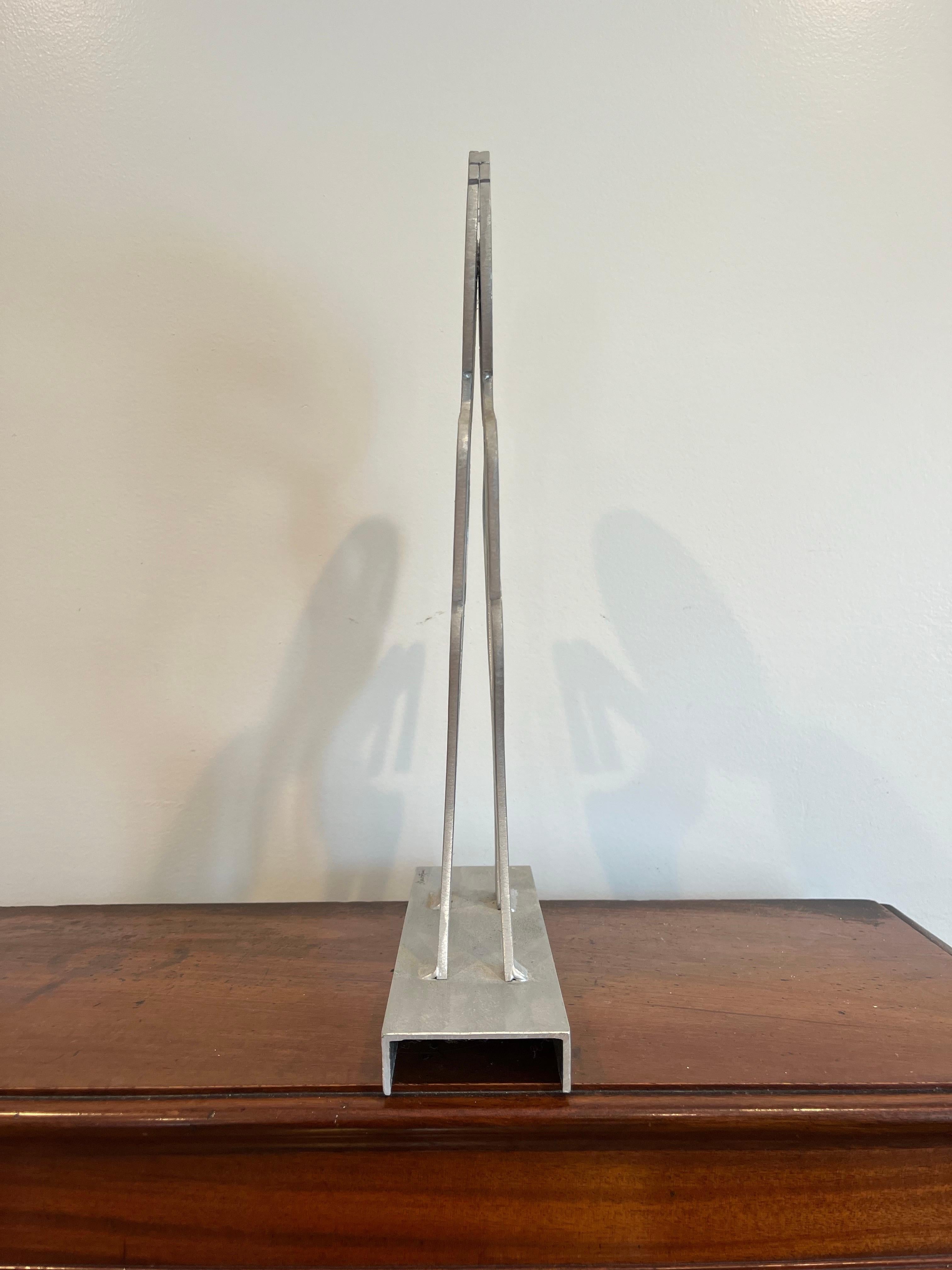 American Postmodern Fred Garbotz Aluminum Figural Sculpture Memphis Era Signed For Sale