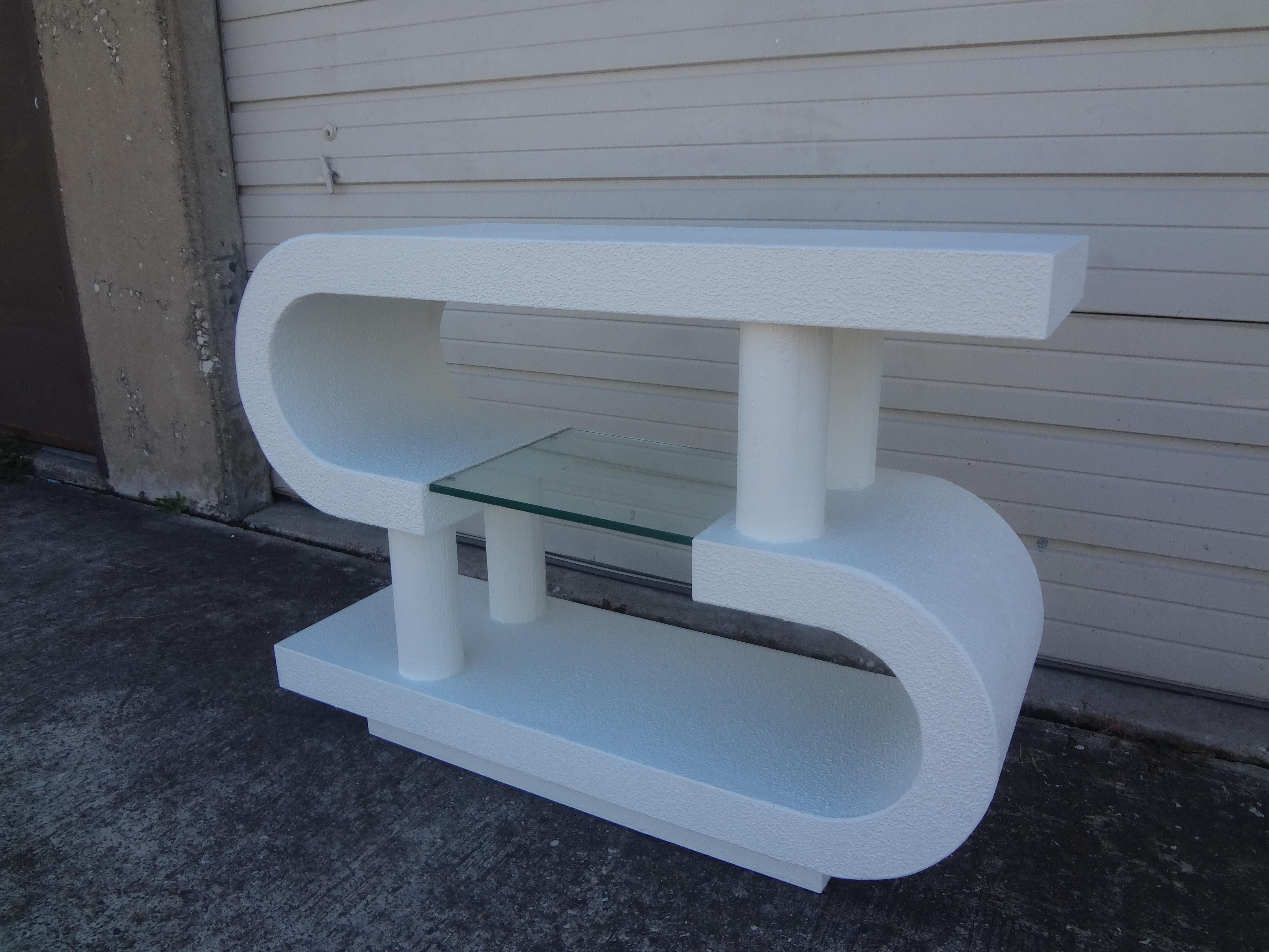 Postmodern Free Standing Console Table For Sale 4