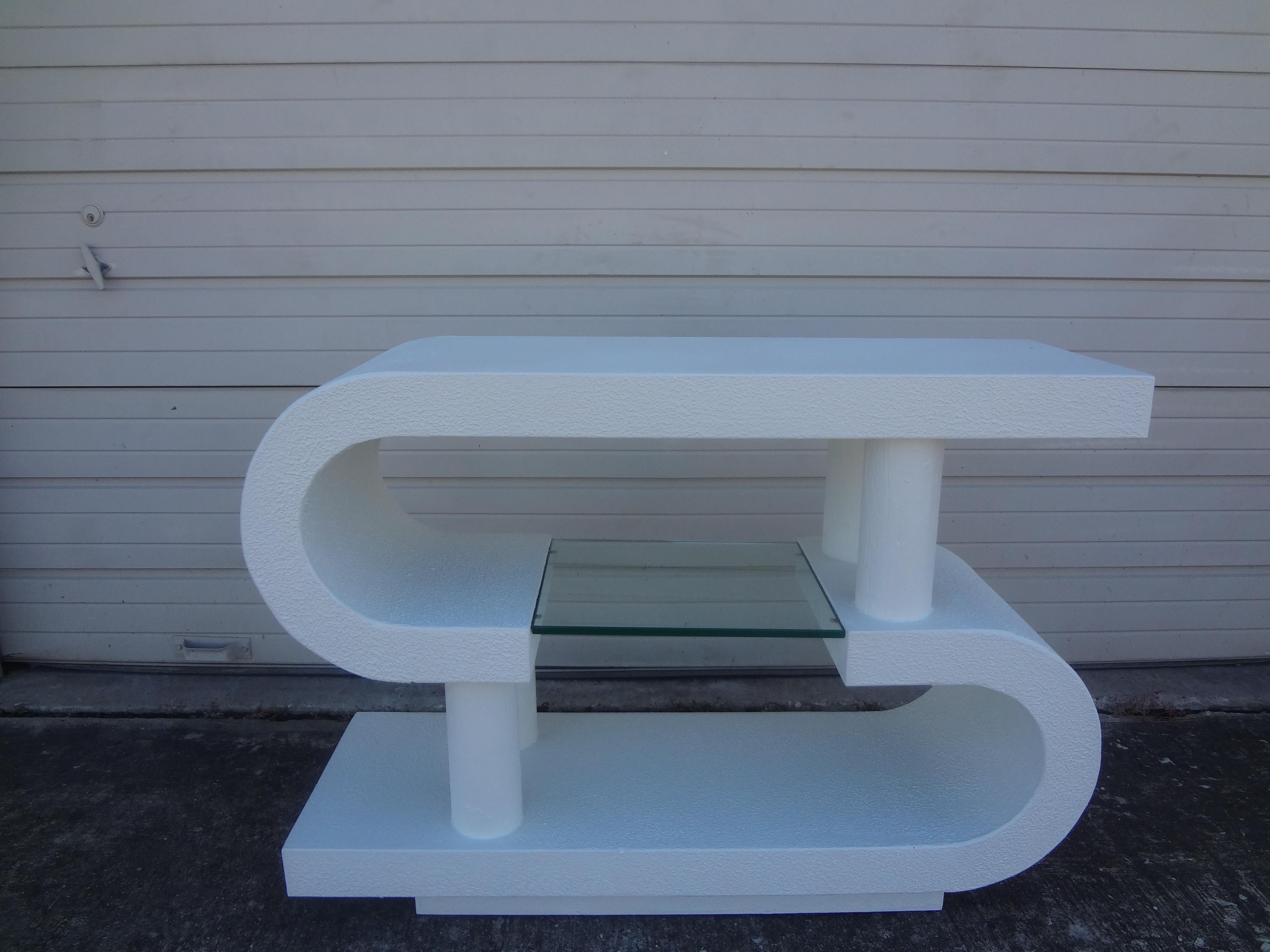 Postmodern Free Standing Console Table For Sale 3