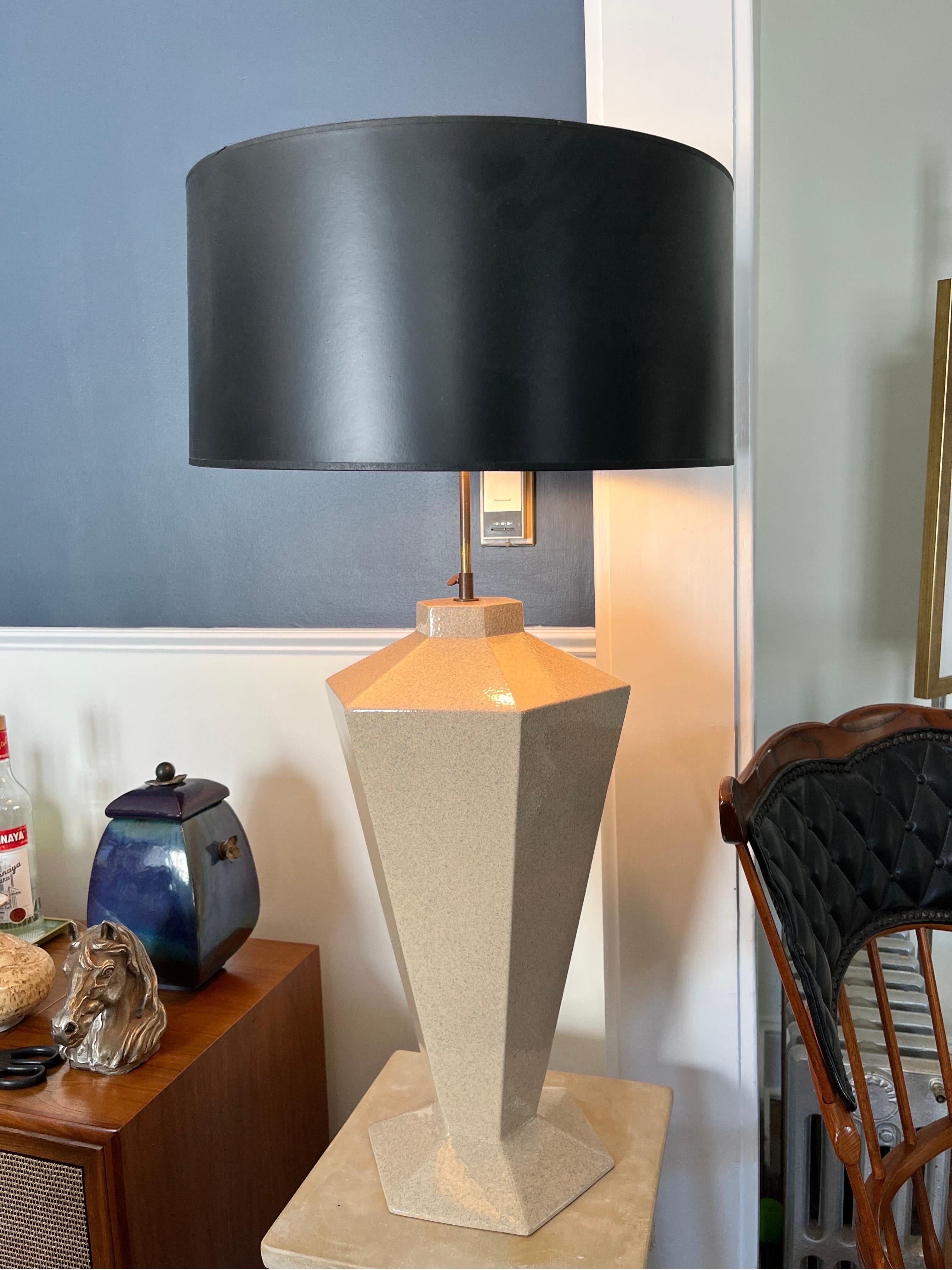20th Century Postmodern French Deco Ceramic Lamp For Sale