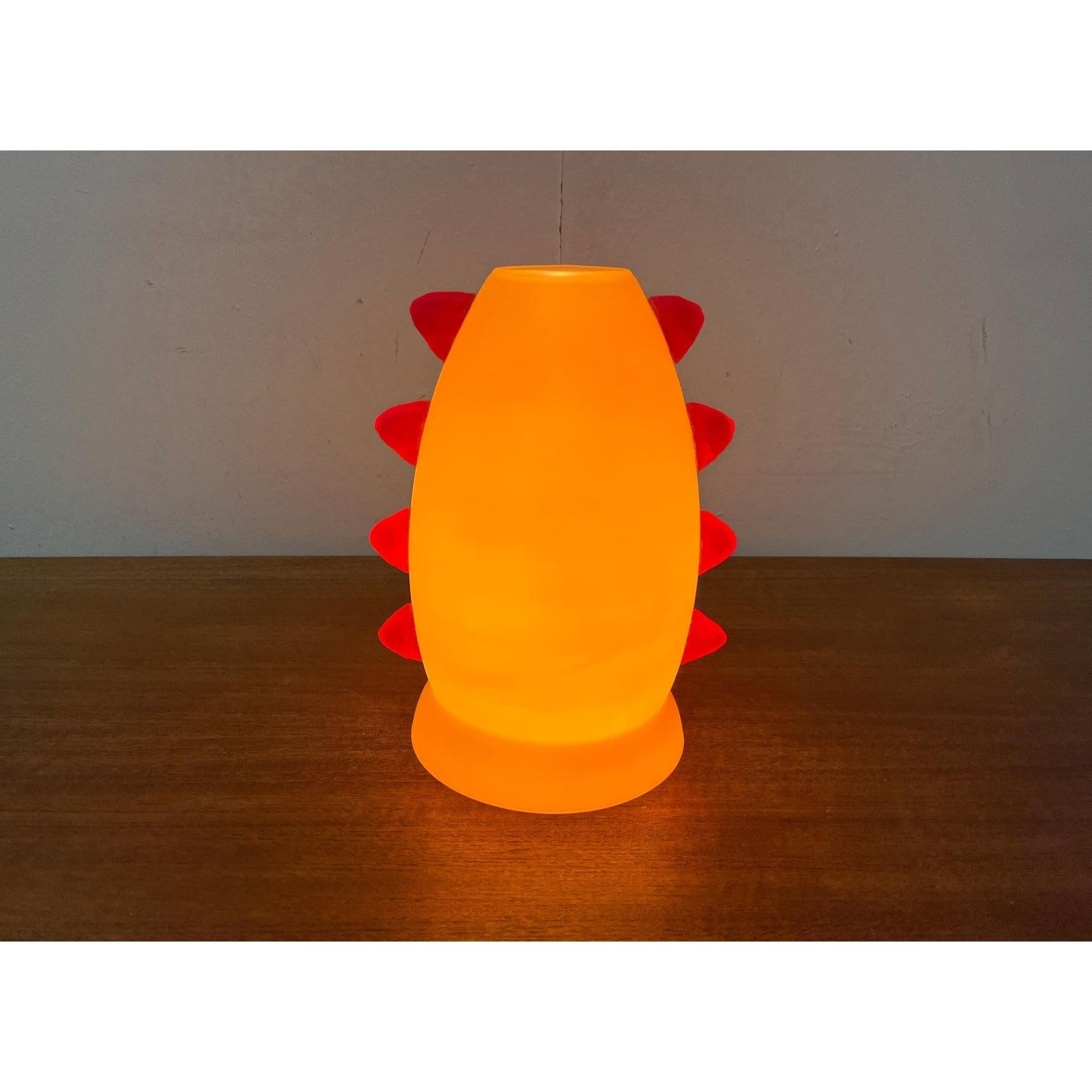 Postmodern French Glass Table Lamp from Trait D'Union, 1980s For Sale 5