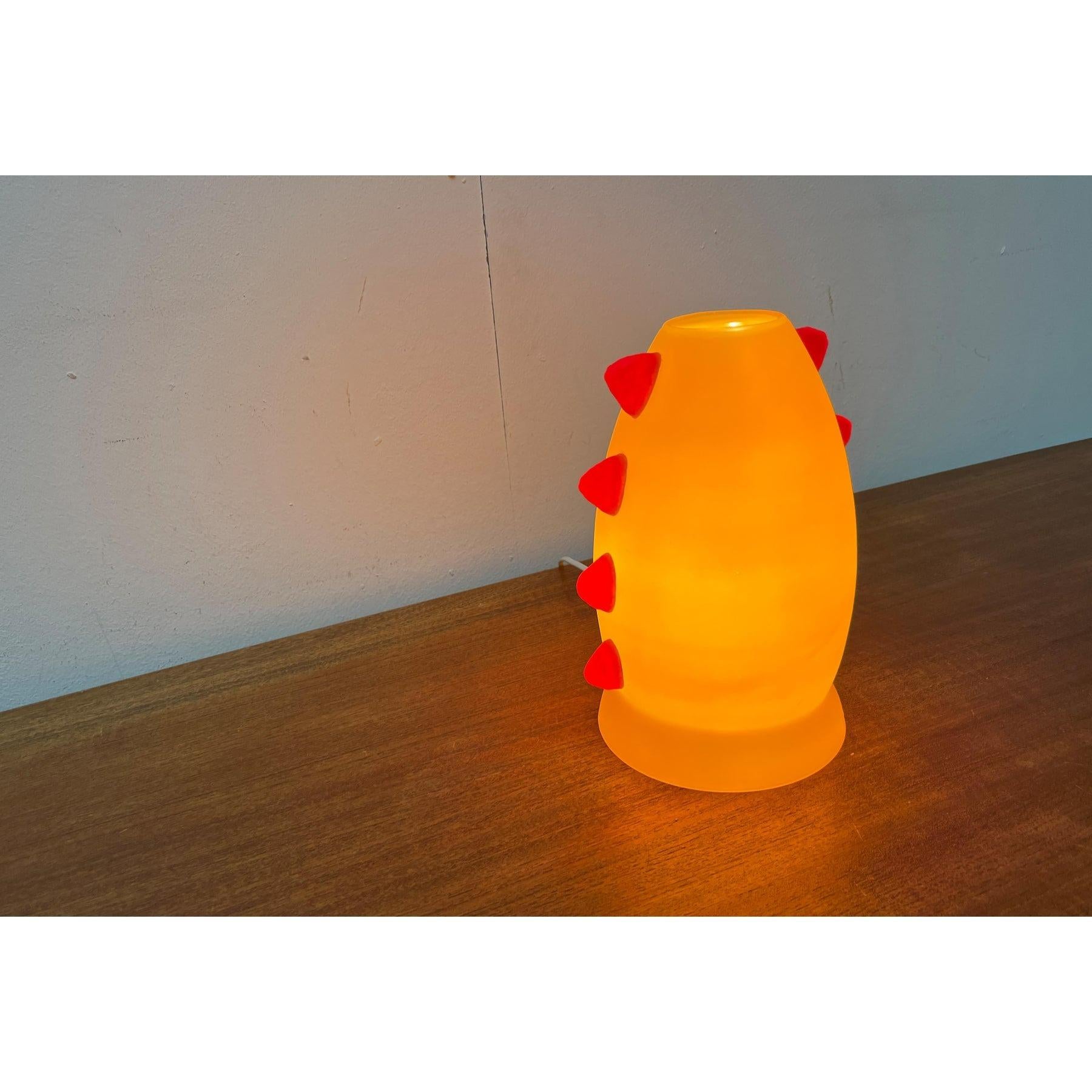 Post-Modern Postmodern French Glass Table Lamp from Trait D'Union, 1980s For Sale