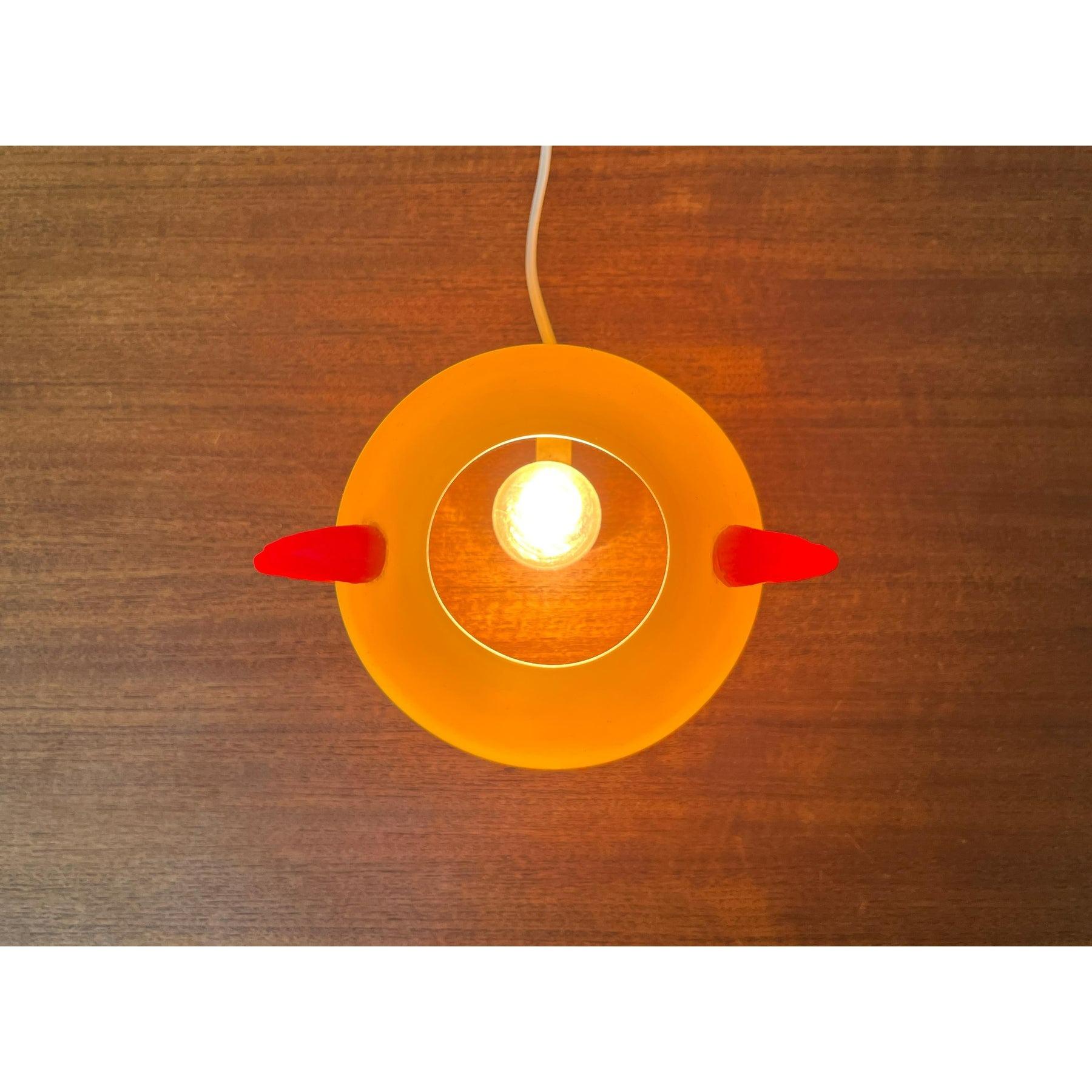 20th Century Postmodern French Glass Table Lamp from Trait D'Union, 1980s For Sale