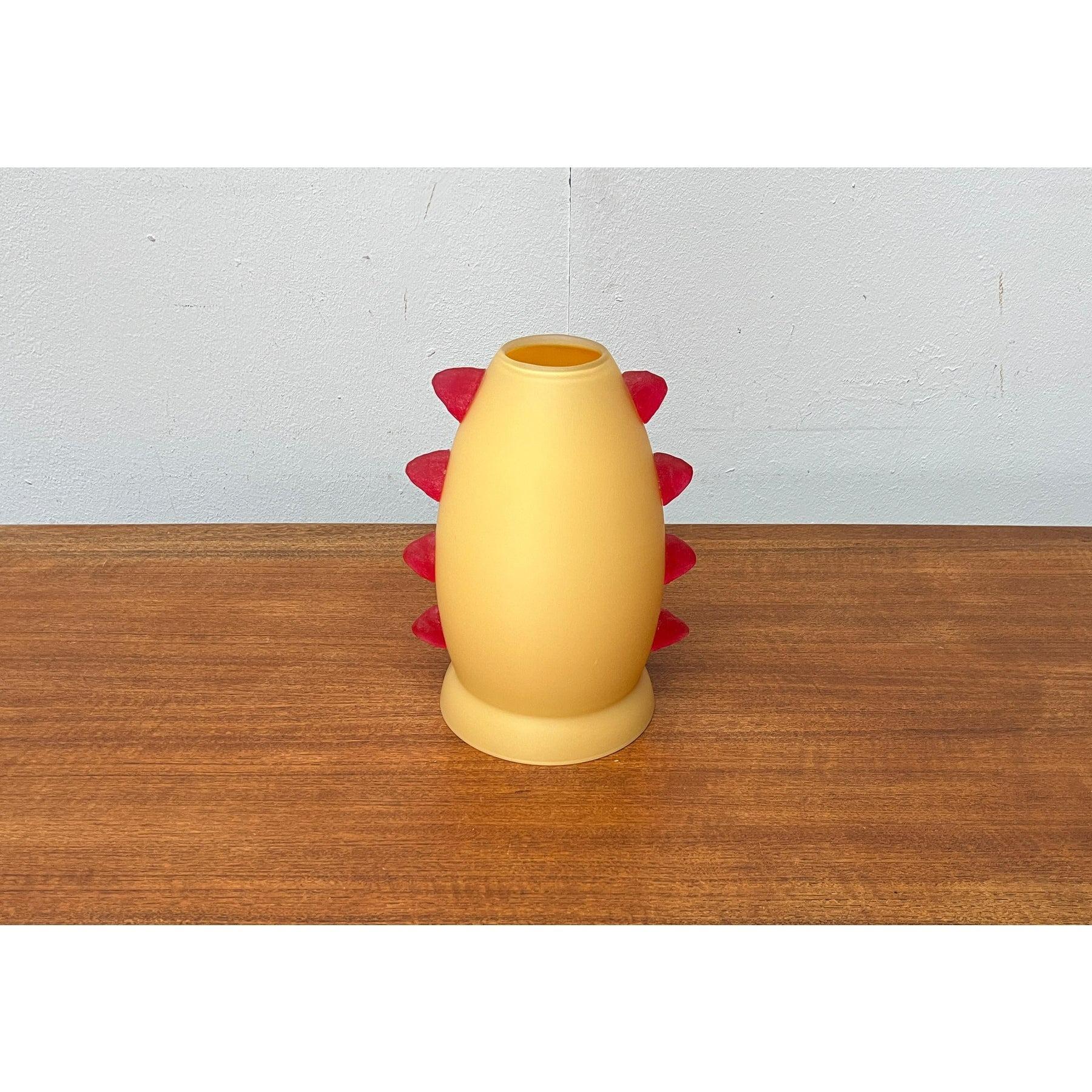 Postmodern French Glass Table Lamp from Trait D'Union, 1980s For Sale 3