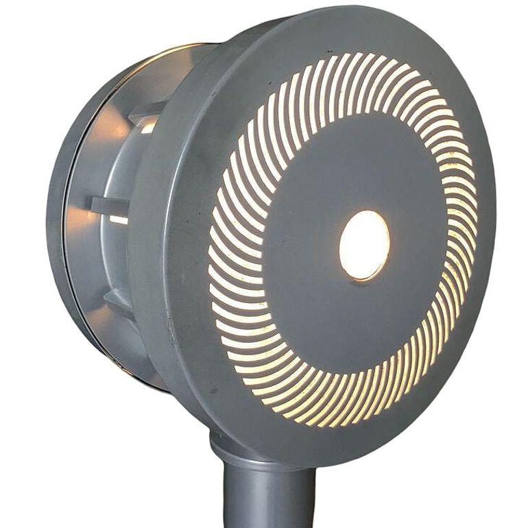Post-Modern Futurist Enameled Futurist Steel Table Lamp 1990, 2 Available In Excellent Condition For Sale In Van Nuys, CA