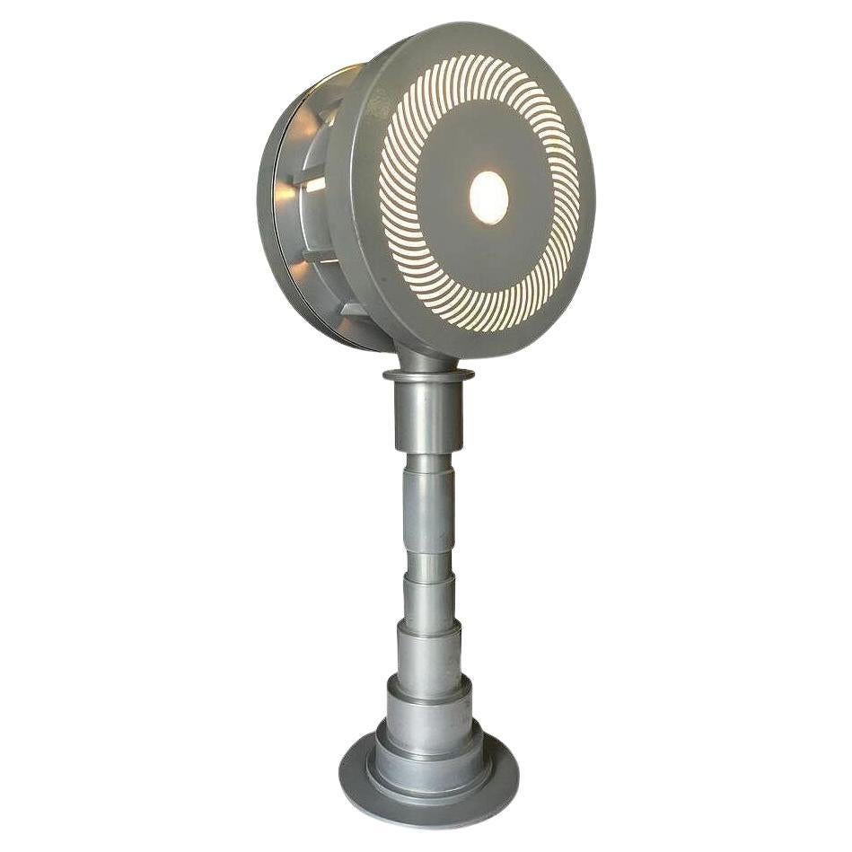 Post-Modern Futurist Enameled Futurist Steel Table Lamp 1990, 2 Available For Sale