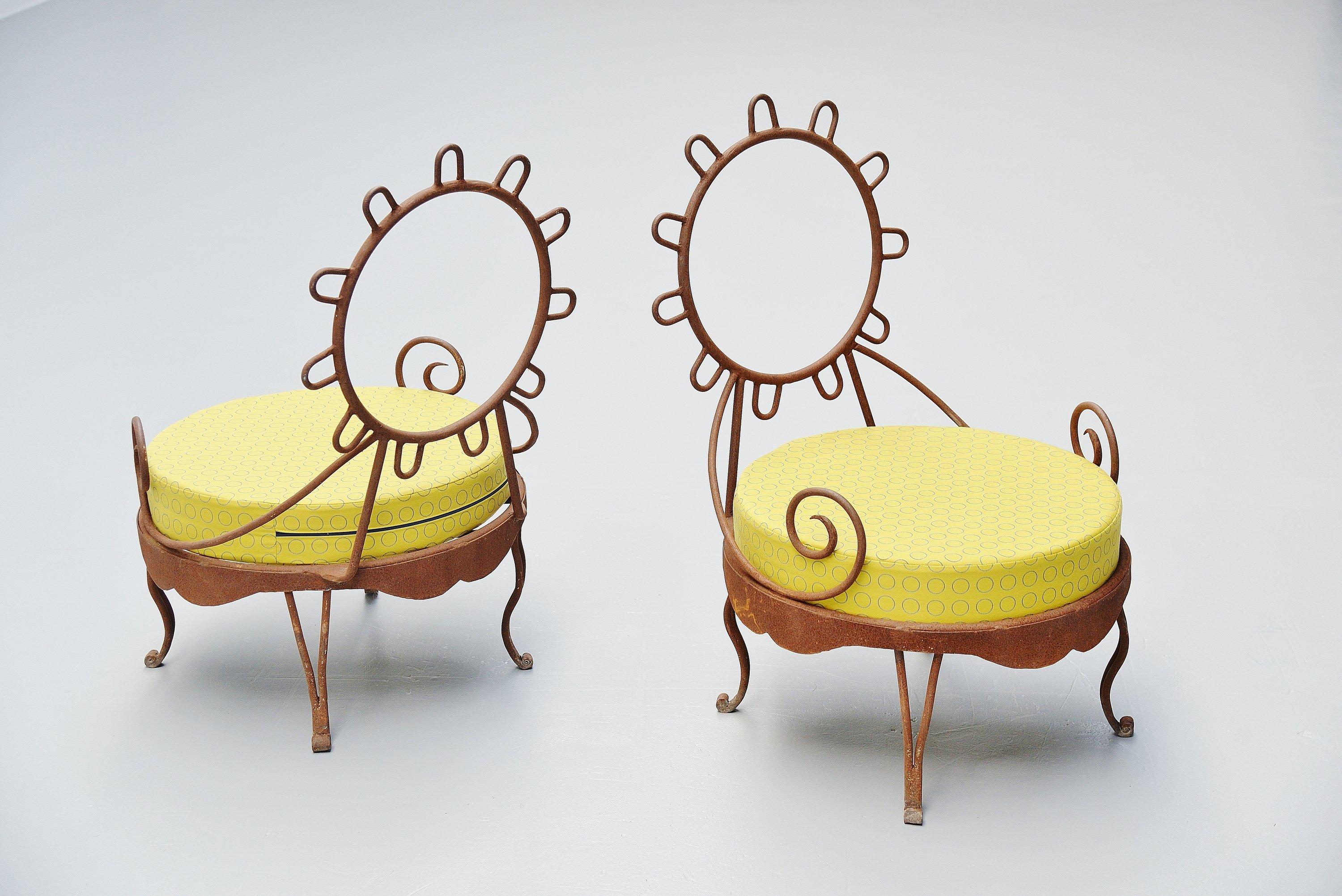 Late 20th Century Postmodern Garden Lounge Chairs, Italy, 1980