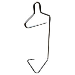 Postmodern Gentleman's Silver Metal Valet Coat Stand